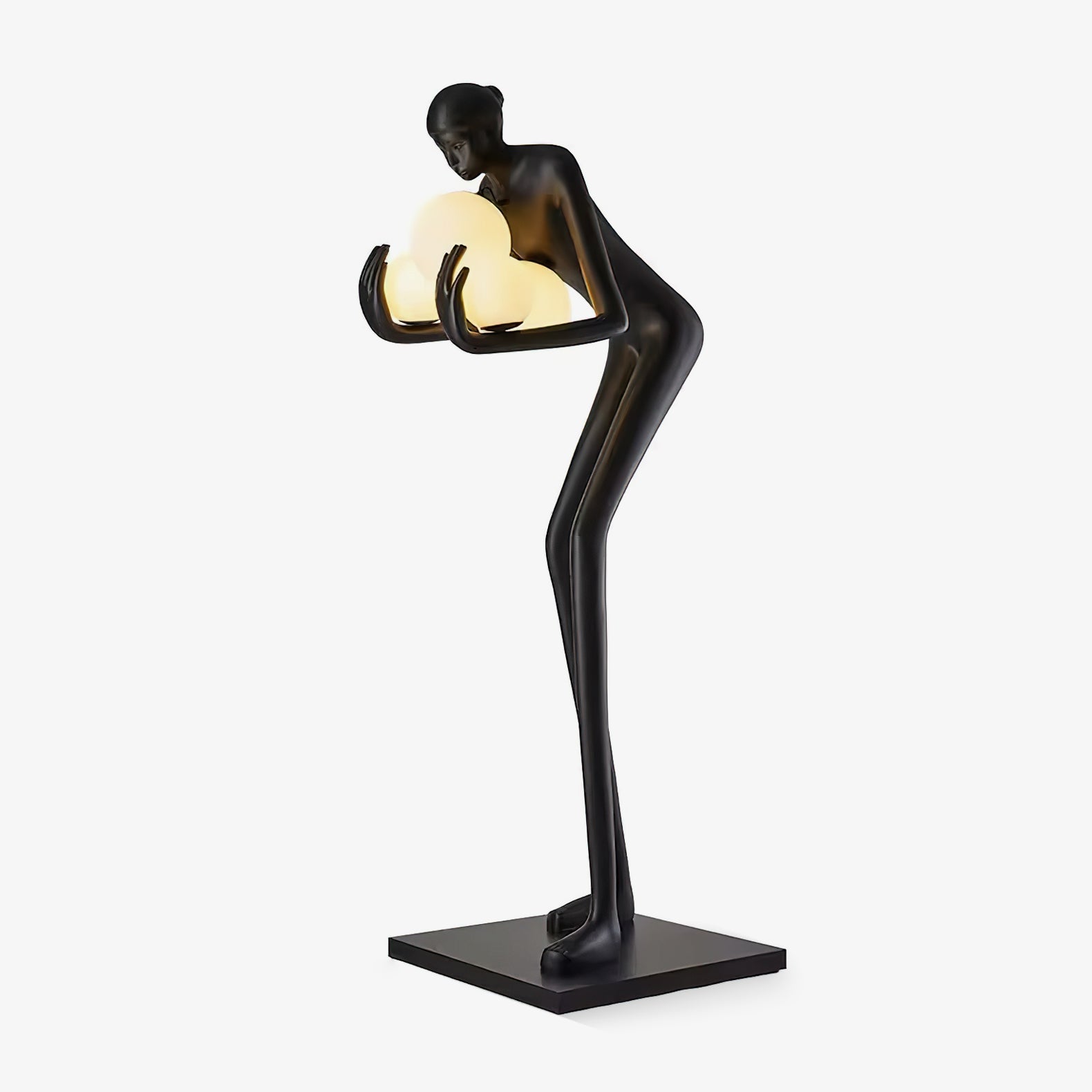 Modern Embrace of Light Sculpture Floor Lamp - Elegant LED Standing Light for Living Room, Bedroom & Office Decor - Perfect for Ambient Lighting & Home Styling