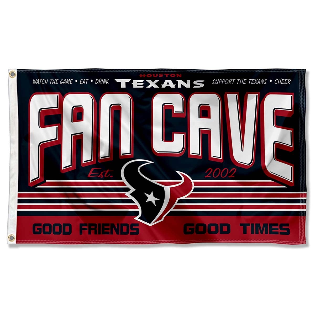 Houston Texans Fan Man Cave Banner Flag - NFL Team Decor for Game Day, Tailgating & Sports Room - Officially Licensed WinCraft Merchandise