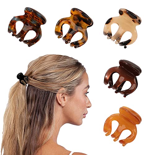 Elegant Korean Bow Hair Clips - 5Pcs Set for Women & Girls | Ponytail & Updo Accessories