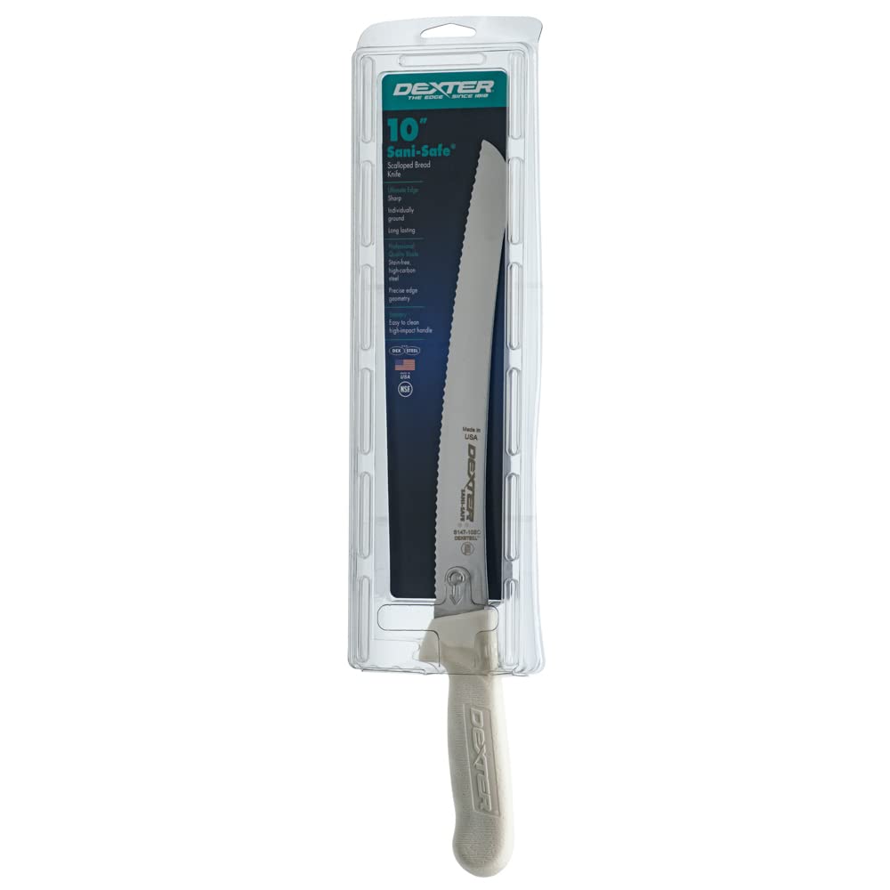 Premium Sani Safe Scalloped Bread Knives - Professional Stainless Steel Serrated Blade for Effortless Slicing - Perfect for Bakeries, Restaurants, and Home Kitchens