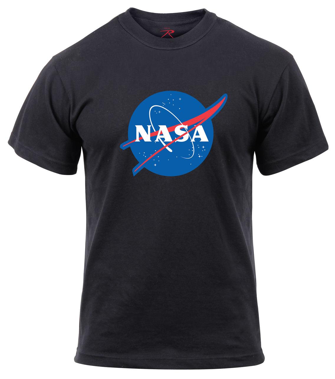 NASA Logo Black T-Shirt for Men - Comfortable Cotton Tee with Classic Meatball Design | Perfect for Casual Wear, Space Enthusiasts & Gifts