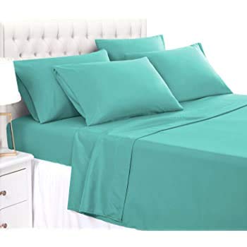 Premium 600 Thread Count 100% Long Staple Cotton Twin XL Sheet Set - 4 Piece Ultra Soft Bedding with 15