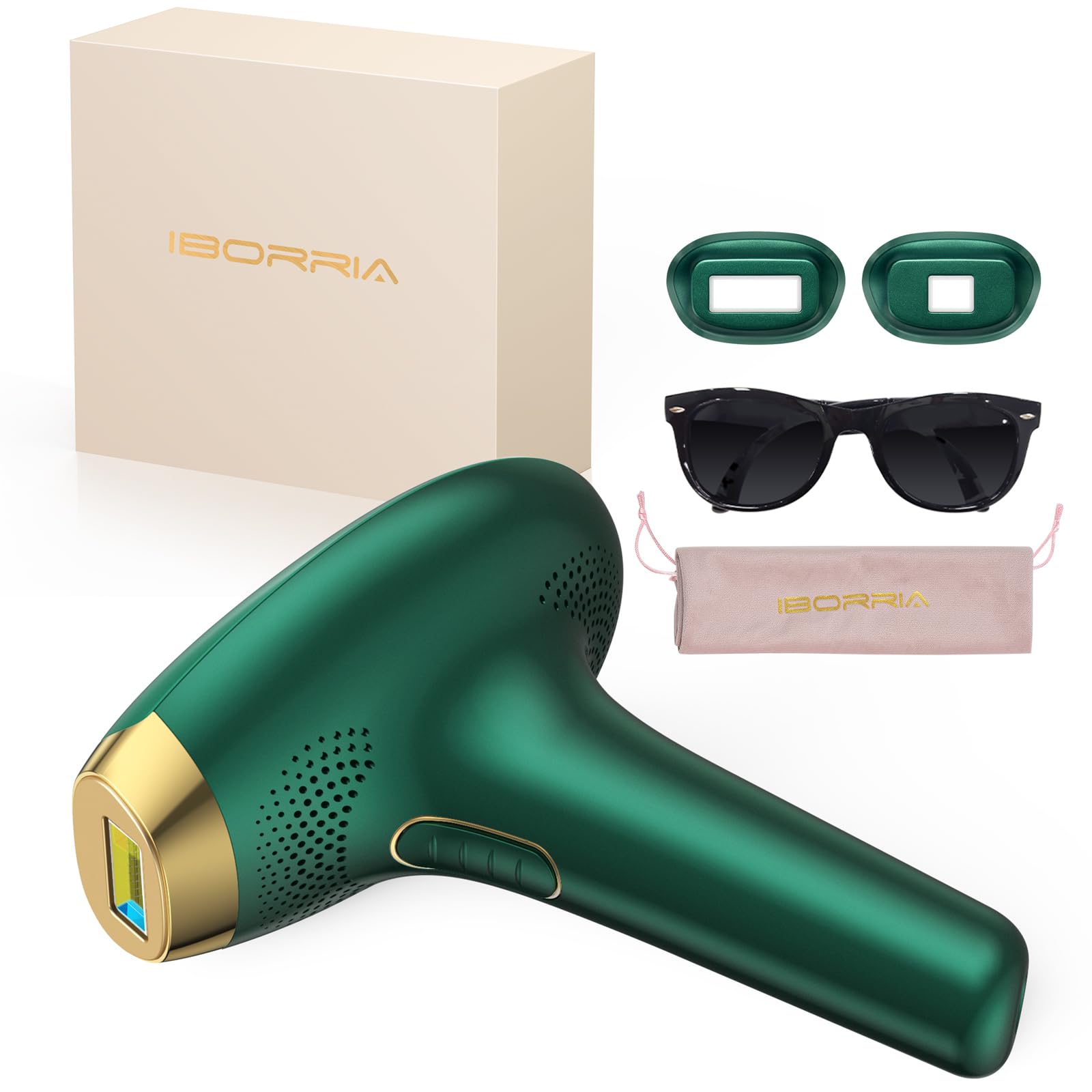 IPL Hair Removal Device for Women & Men - Permanent Painless Hair Remover with Ice Cooling Technology, High Energy At-Home Laser Hair Removal for Legs, Underarms, Face & Bikini Line (Pure Pink) | Smooth Skin Solution for Summer, Weddings & Beach Vacations