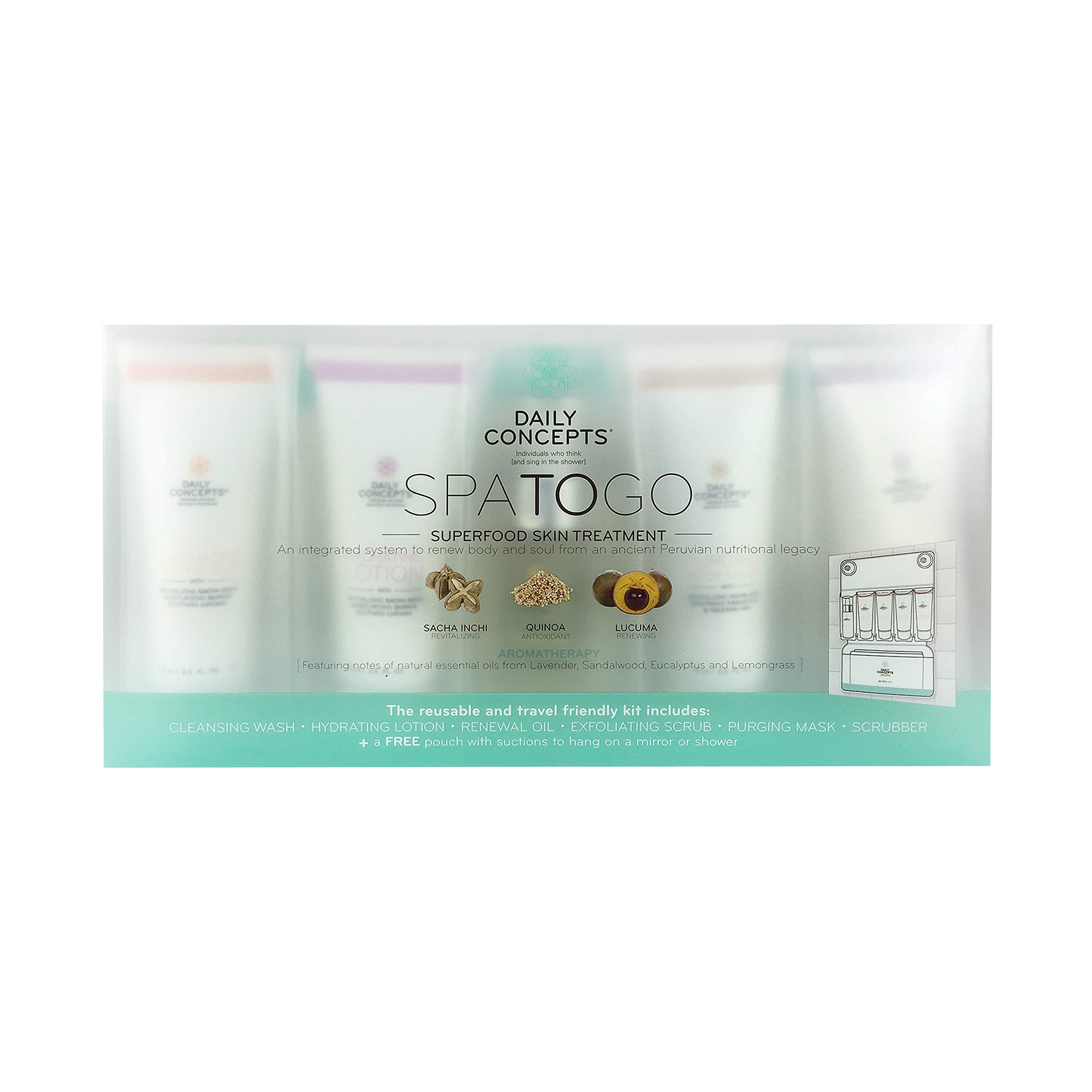 DAILY CONCEPTS Spa To Go Skin Treatment Set - Travel-Friendly Facial Care Kit for Hydration & Relaxation | Perfect for Home Spa Days, Vacation Essentials & Self-Care Gifts