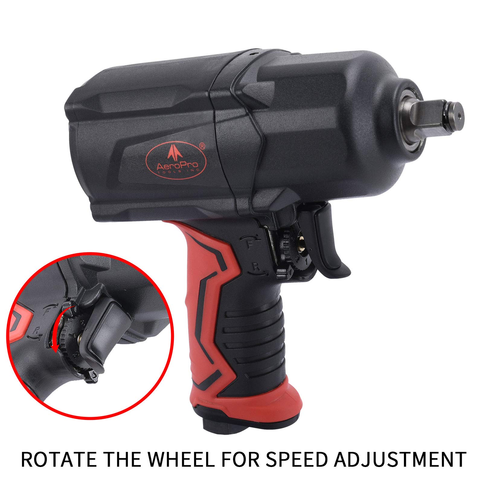 AEROPRO TOOLS A301 1/2-Inch Composite Air Impact Wrench & Digital Tire Inflator with Pressure Gauge & Water Oil Separator - Perfect for Auto Repair, Tire Maintenance, and DIY Projects