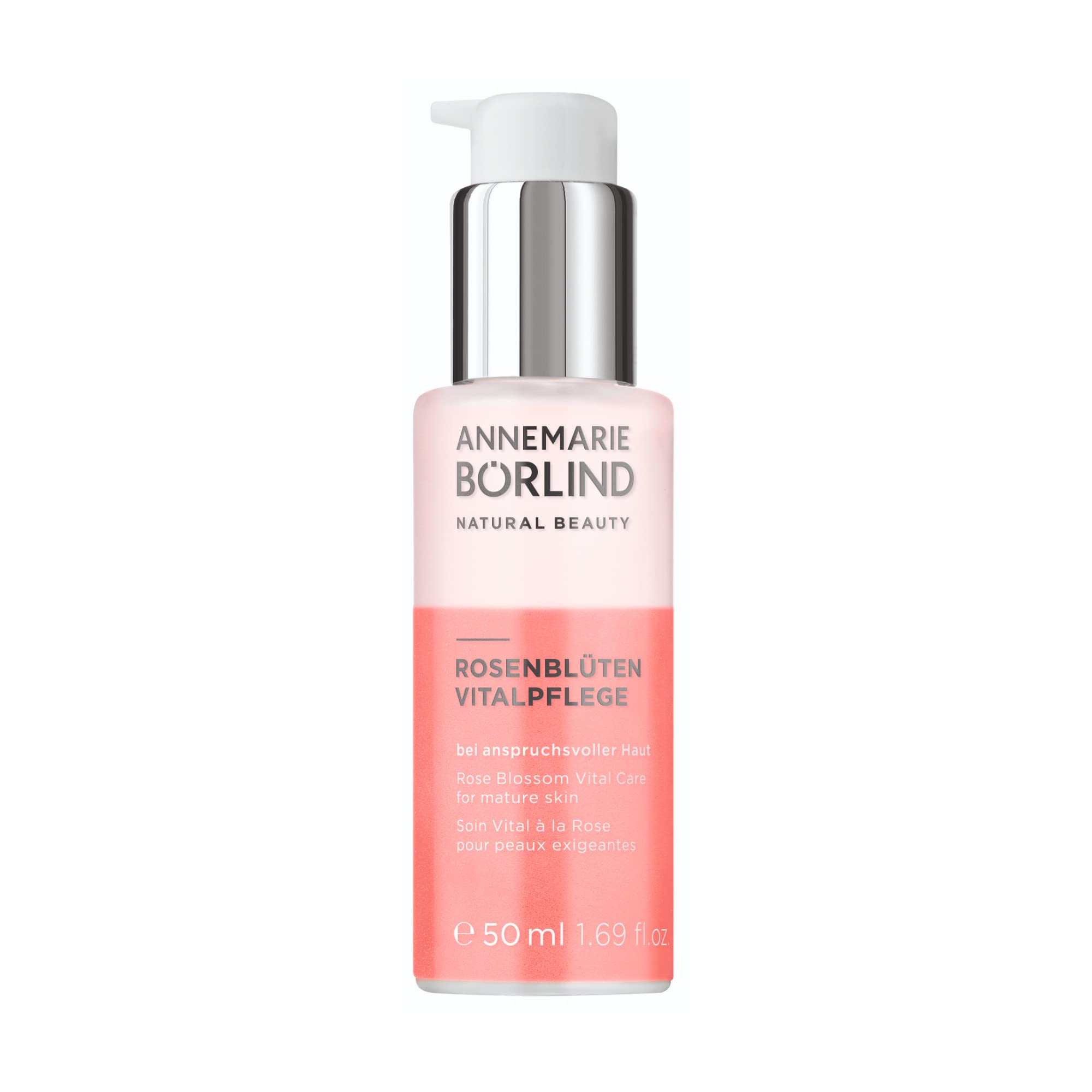 Annemarie Borlind Rose Blossom Vital Care Cream - 1.7 oz / 50 ml - Organic Anti-Aging Face Moisturizer for Dry Skin - Perfect for Daily Skincare Routine & Nighttime Hydration