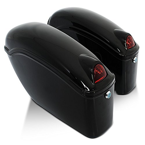 Hard Saddlebags Nebraska 12L - Waterproof Motorcycle Luggage for Cruiser Slim CB43496 | Perfect for Long Rides, Commuting & Adventure Riding