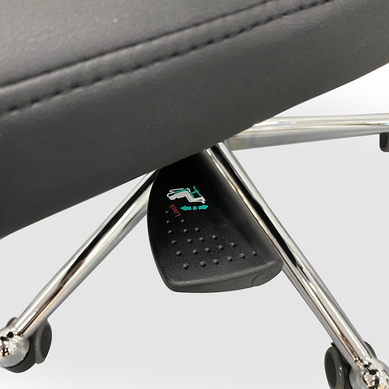 Premium Black Executive Office Chair - Ergonomic High Back Leather Chair for Home & Office Workspace, Conference Room, Gaming Desk - Adjustable Lumbar Support & Swivel Base