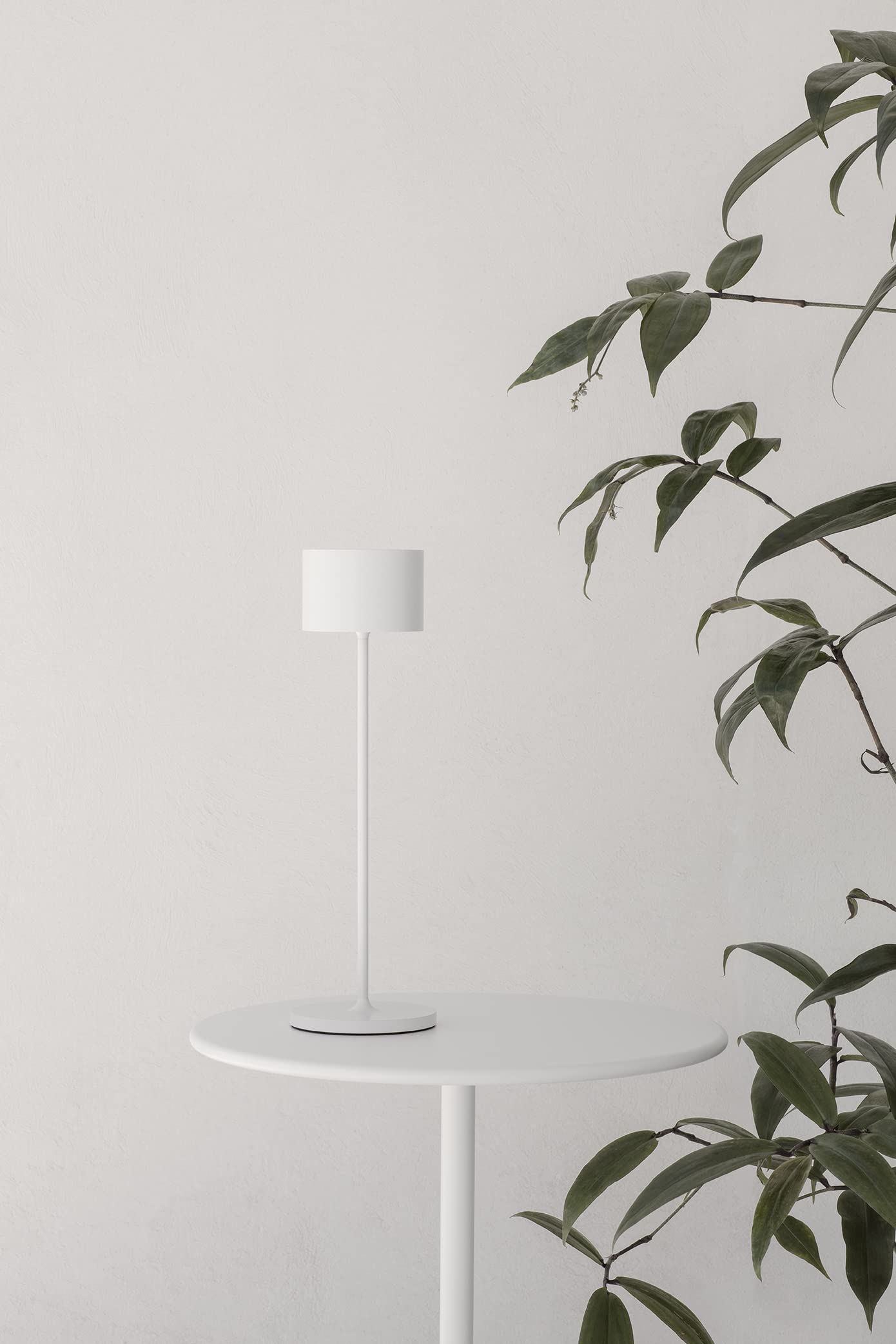 Blomus Stay Outdoor Side Table - 45x40cm (17.7x15.8in) White Patio Furniture - Perfect for Poolside, Garden, and Outdoor Lounge Areas