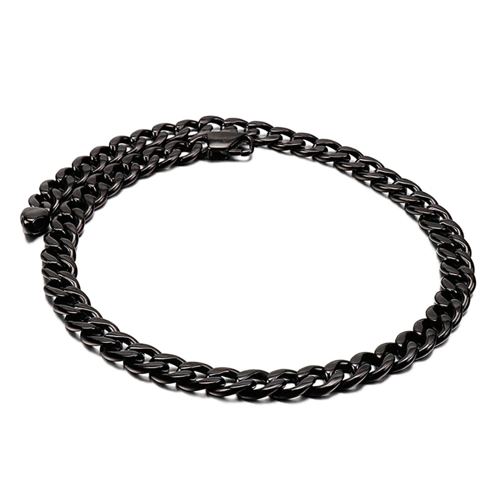 Dsnyu Stainless Steel & Titanium Cuban Chain Necklace for Women - Adjustable 45CM to 65CM - Perfect for Layering, Gift Giving & Everyday Fashion Jewelry