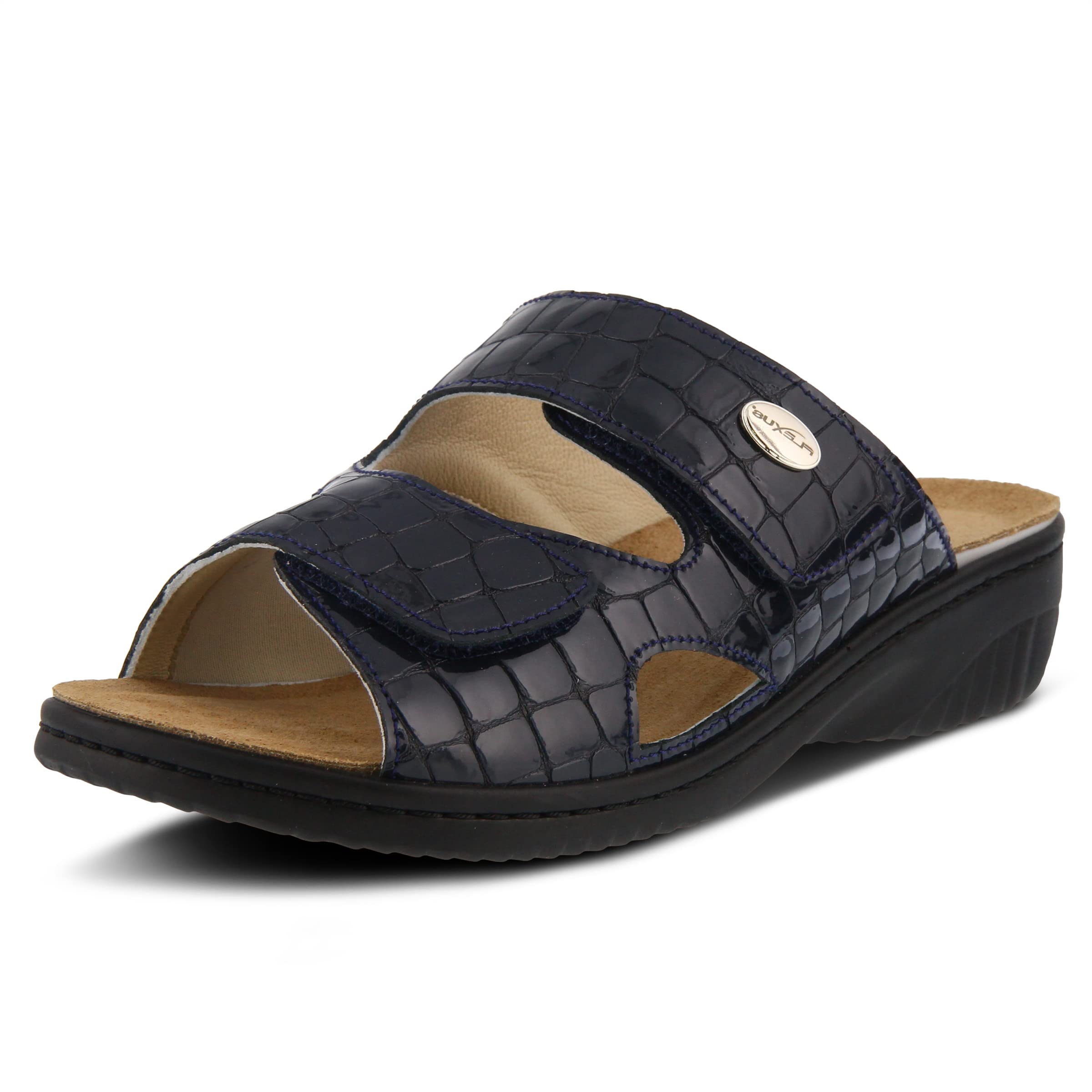 Flexus by Spring Step Women's Almeria Comfort Slide Sandals - Lightweight & Supportive for Summer, Beach, Poolside, and Casual Wear