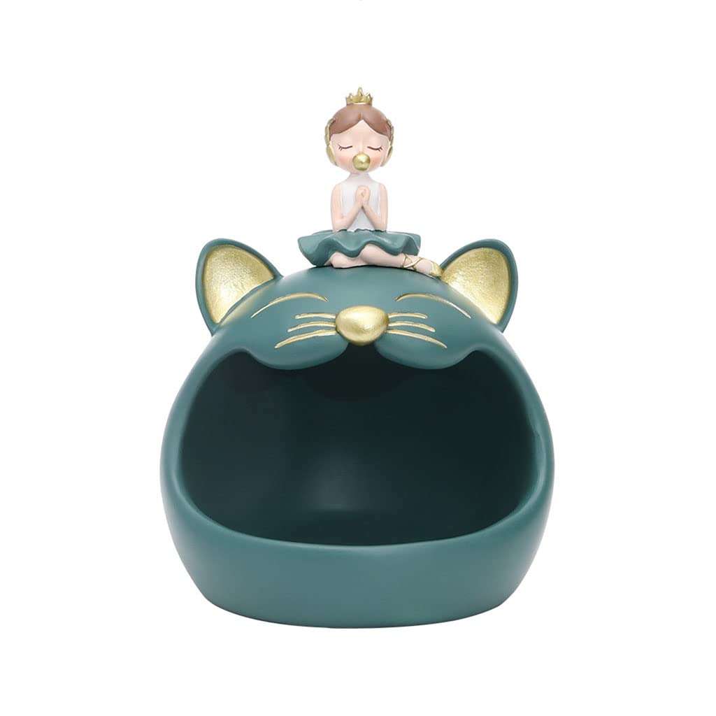 Green Key Bowl for Home Decor - Storage & Decoration for Living Room, Bedside, Coffee Table
