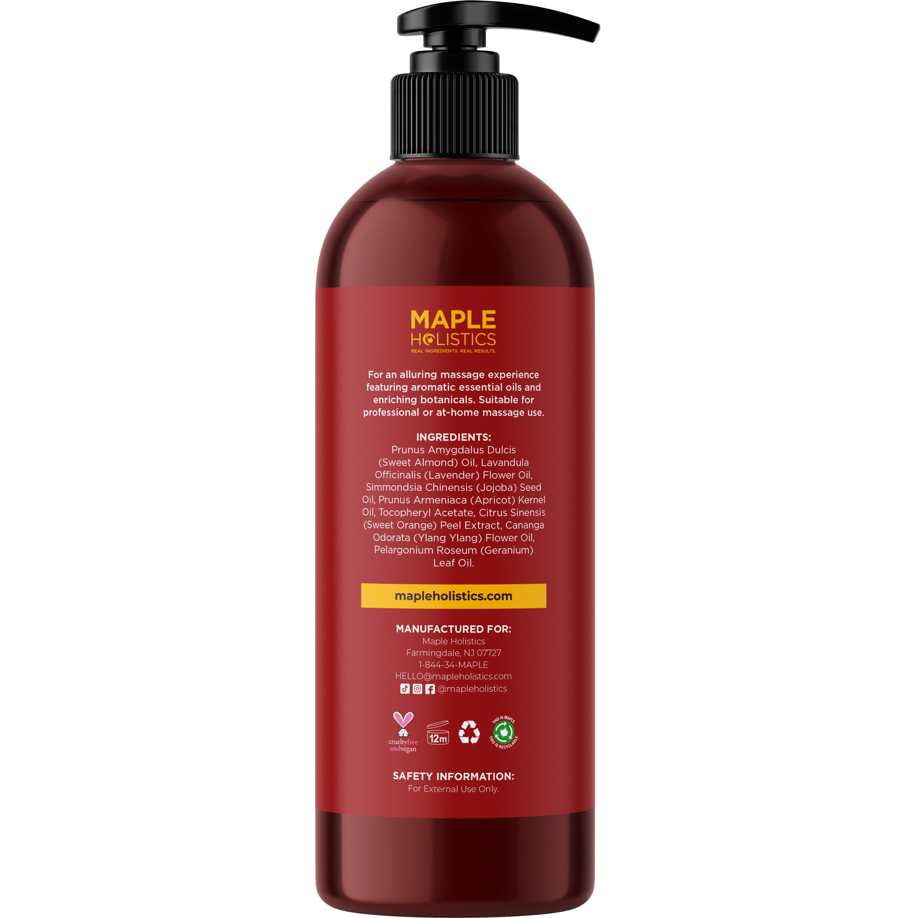 Luxurious All-Natural Massage Oil for Relaxation & Aromatherapy - Perfect for Couples, Spa & Self-Care at Home