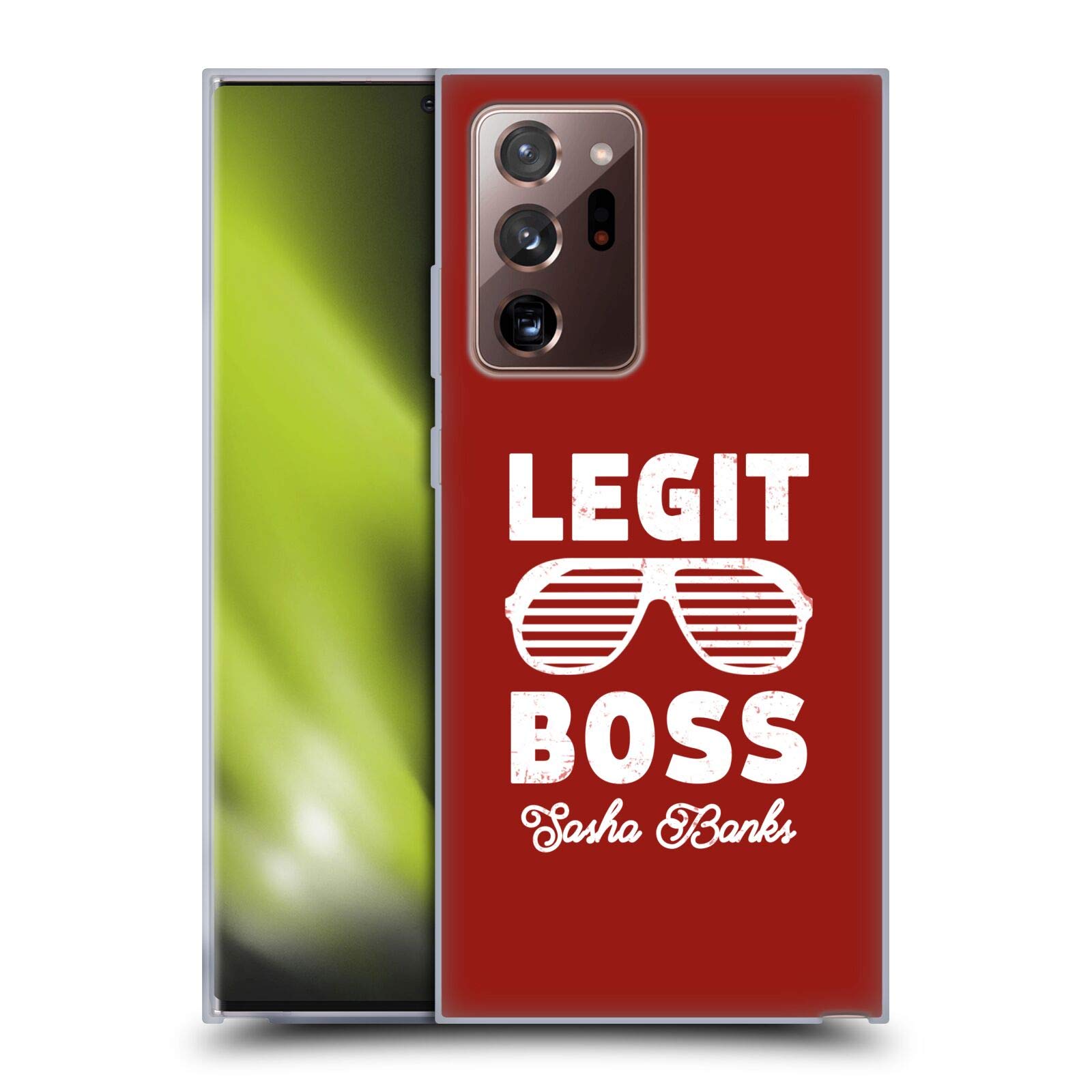 WWE Vintage Sasha Banks Soft Gel Case for Galaxy Note20 Ultra/5G - Officially Licensed Shockproof Phone Cover by Head Case Designs - Perfect for Wrestling Fans & Daily Protection