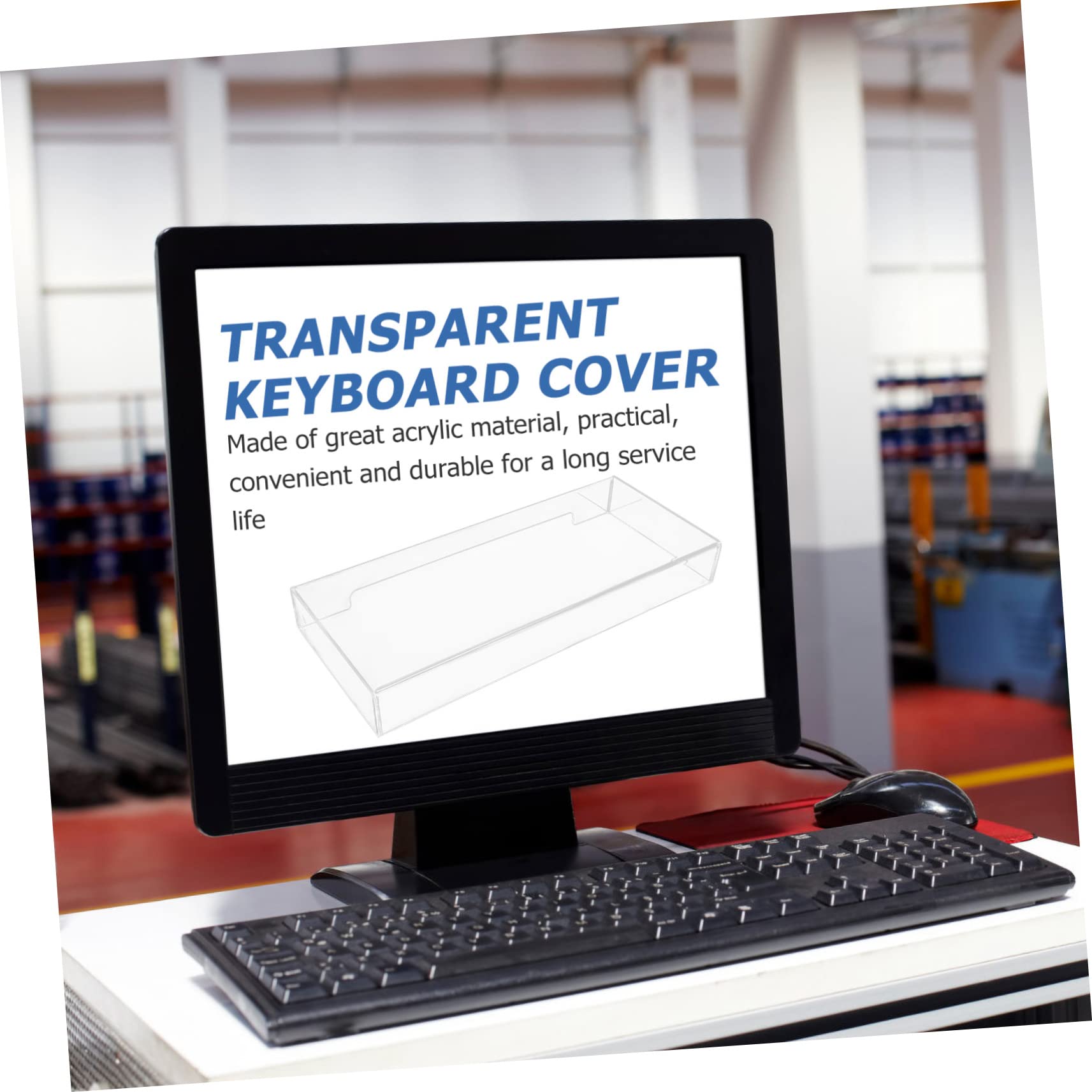 Zerodeko Clear Waterproof Keyboard Cover Protector - Universal Laptop & Computer Keyboard Case Accessory for Home, Office, and Travel Use