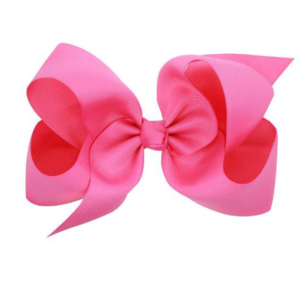 6 Inch Large Cheer Bow Hair Clips for Women & Girls – Handmade Alligator Hair Bows, Barrettes & Hair Accessories (Dark Pink) | Perfect for Cheerleading, Dance, Pageants & Special Occasions