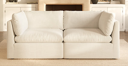 2-Seat Davos Modular Sofa - Modern Sectional Couch for Living Room, Lounge & Small Spaces