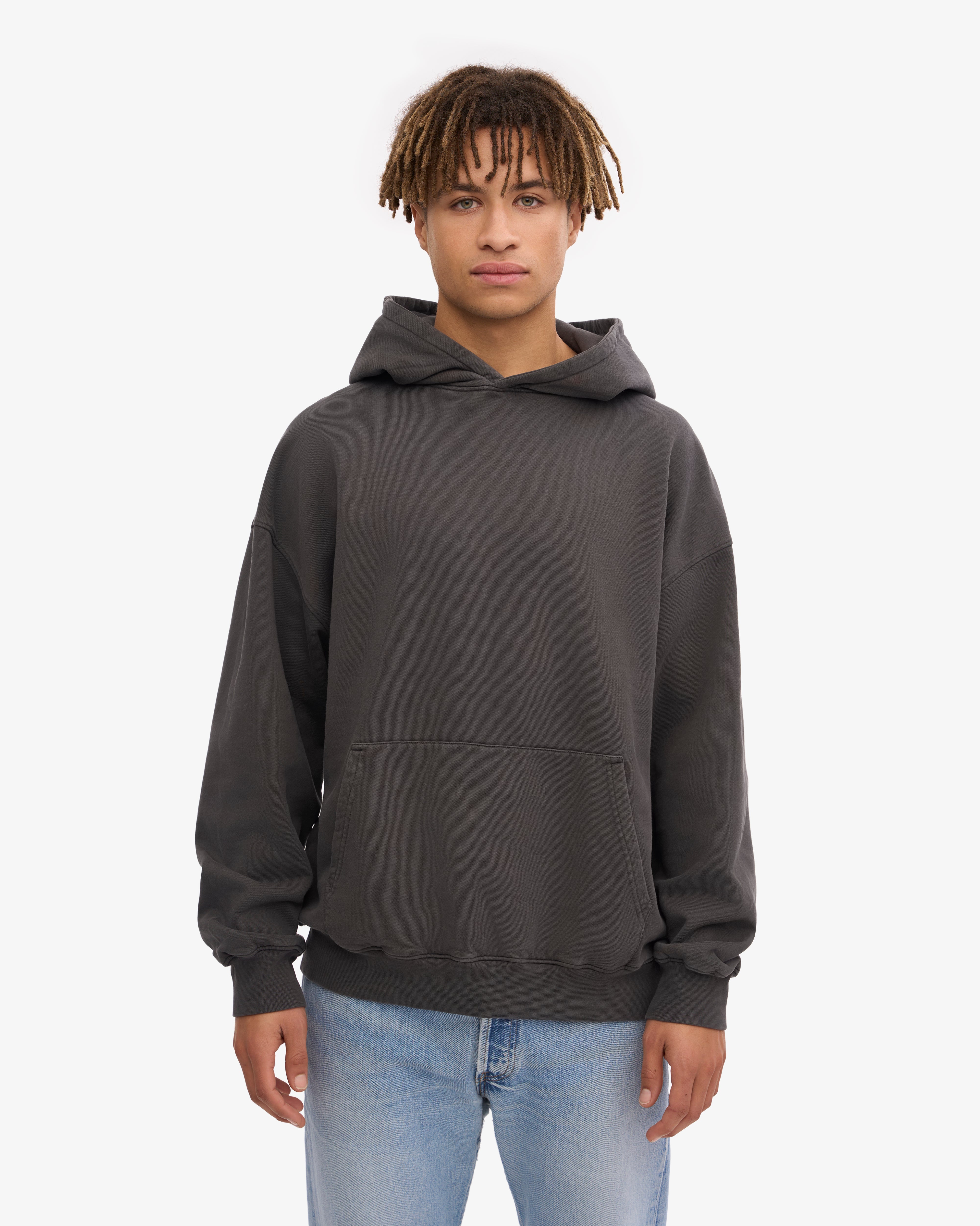 Organic Oversized Hoodie for Women & Men - Soft & Comfortable Lava Grey Pullover - Perfect for Casual Wear, Lounge & Outdoor Activities