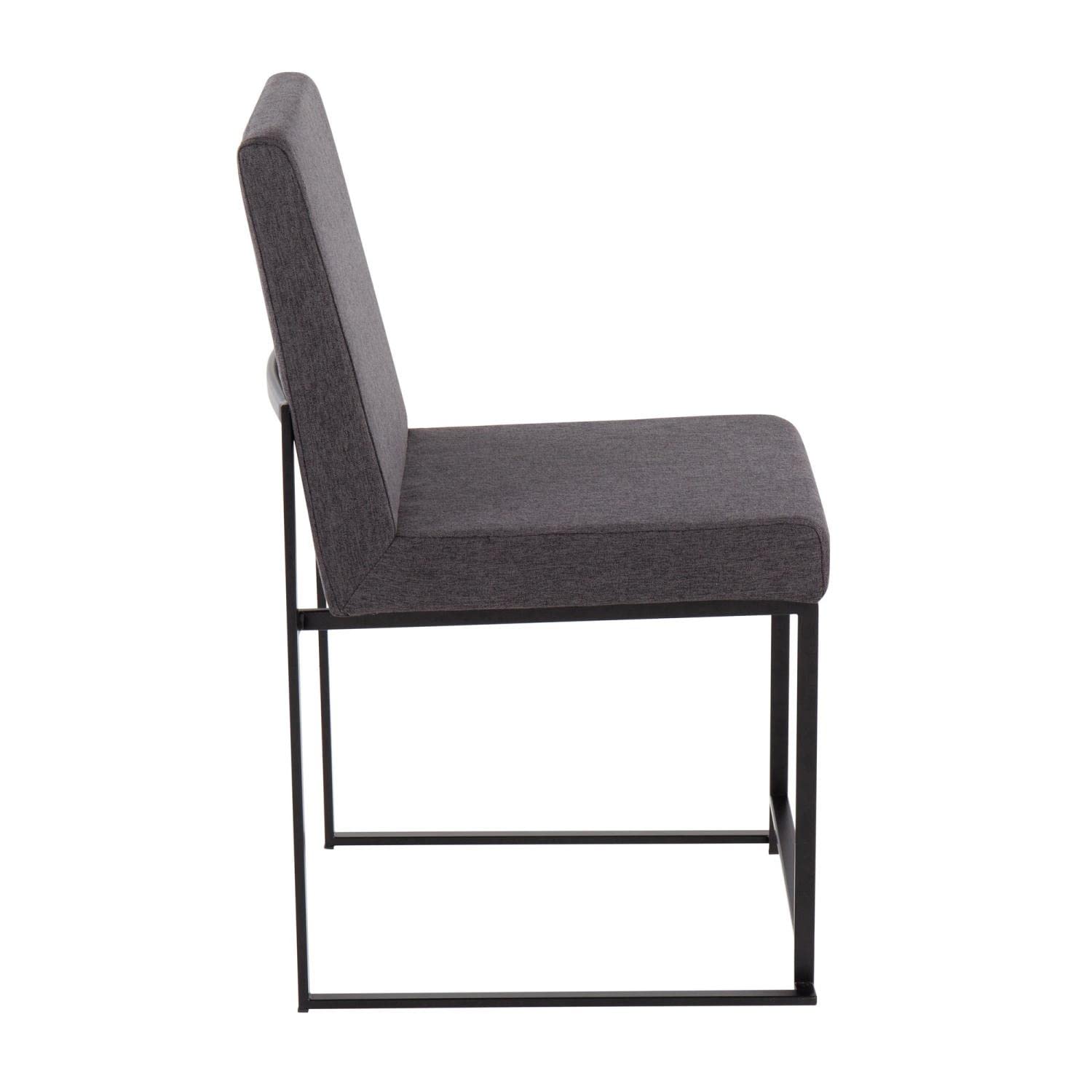 LumiSource High Back Fuji Dining Chair Set of 2 - Modern Upholstered Kitchen Chairs for Dining Table - Comfortable Contemporary Seating for Home, Restaurant & Office Use