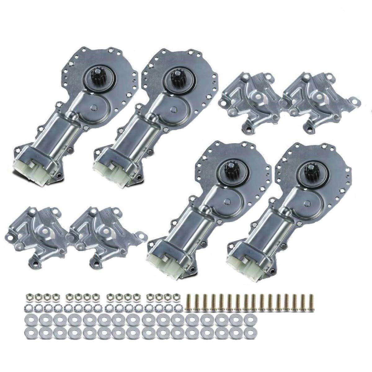 4-Piece Front & Rear Power Window Motor Set for Chevrolet GMC Oldsmobile Pontiac Buick Cadillac (12-Teeth Gear) - Perfect for Window Repair & Replacement in Trucks & SUVs