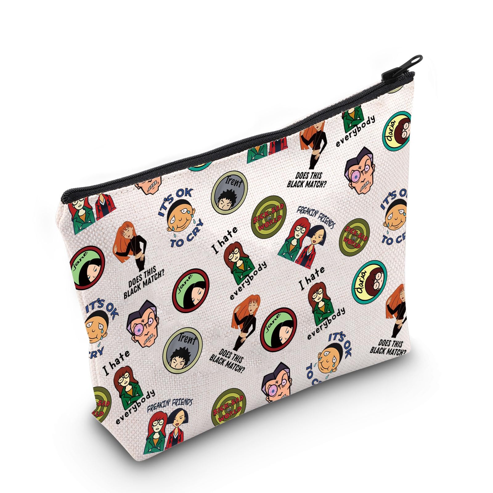 Daria TV Series Makeup Zipper Pouch - Official MTV Merchandise Gift for Fans | Perfect for Cosmetics, Travel & School Supplies