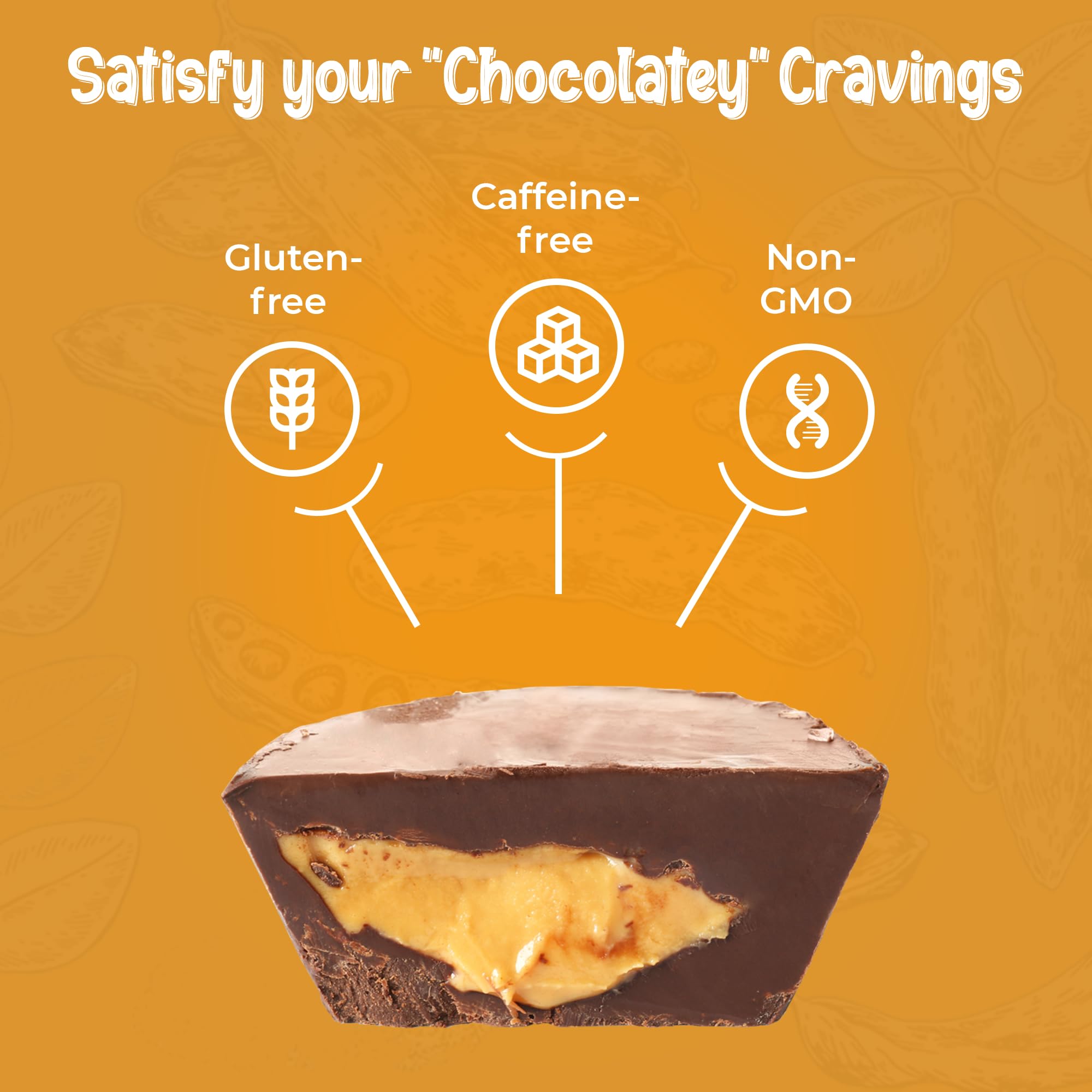 Missy J's Vegan & Gluten-Free Peanut Butter Carob Cups - 12 Pack (0.9 Oz Each) | Healthy Coconut Sugar Sweetened Chocolate Alternative | Caffeine-Free Snacks for Kids, Desserts & Healthy Treats | Perfect for Lunchboxes, Parties & Weight Management