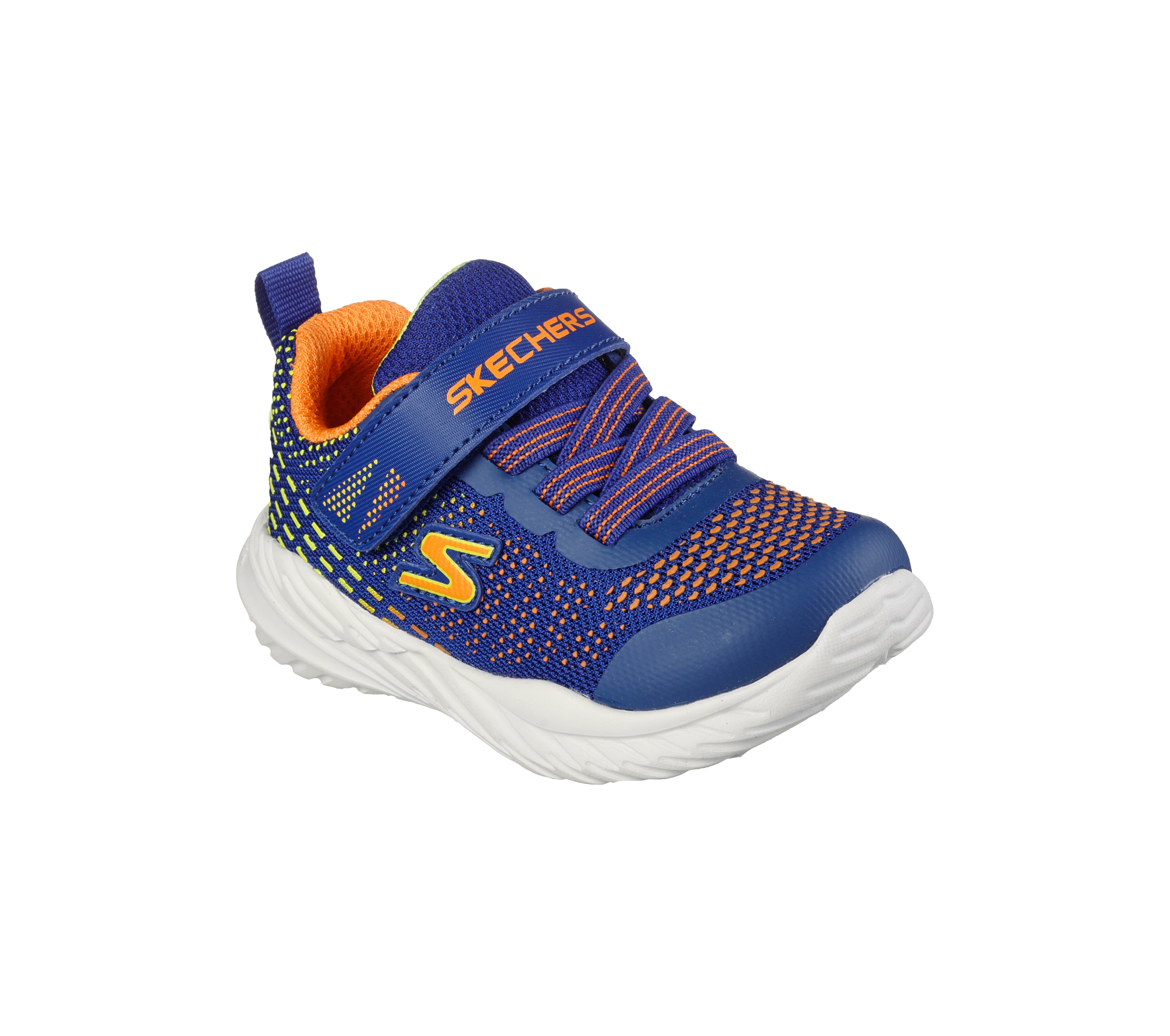 SKECHERS NITRO SPRINT KARVO Running Shoes - Lightweight & Breathable Sneakers for Men in Blue/Orange | Perfect for Jogging, Gym Workouts & Casual Wear