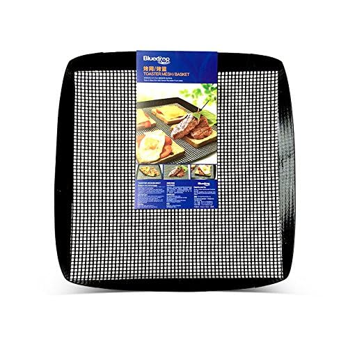 Bluedrop Stainless Steel Toaster Baskets & Grill Baskets - 30x35cm Oven-Safe Crisper Chips Tray, Bakery Mesh Basket for Toast, Fries, Vegetables - Perfect for Home Kitchen & Restaurant Use