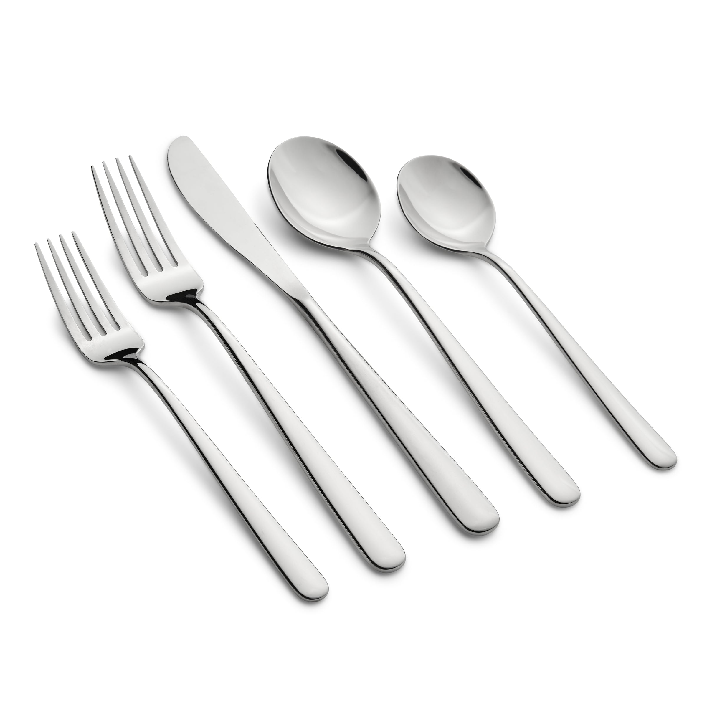 Lorenn Mirror 20-Piece Stainless Steel Flatware Set - Elegant Silverware for Dining, Kitchen & Entertaining - Perfect for Dinner Parties, Weddings & Everyday Use