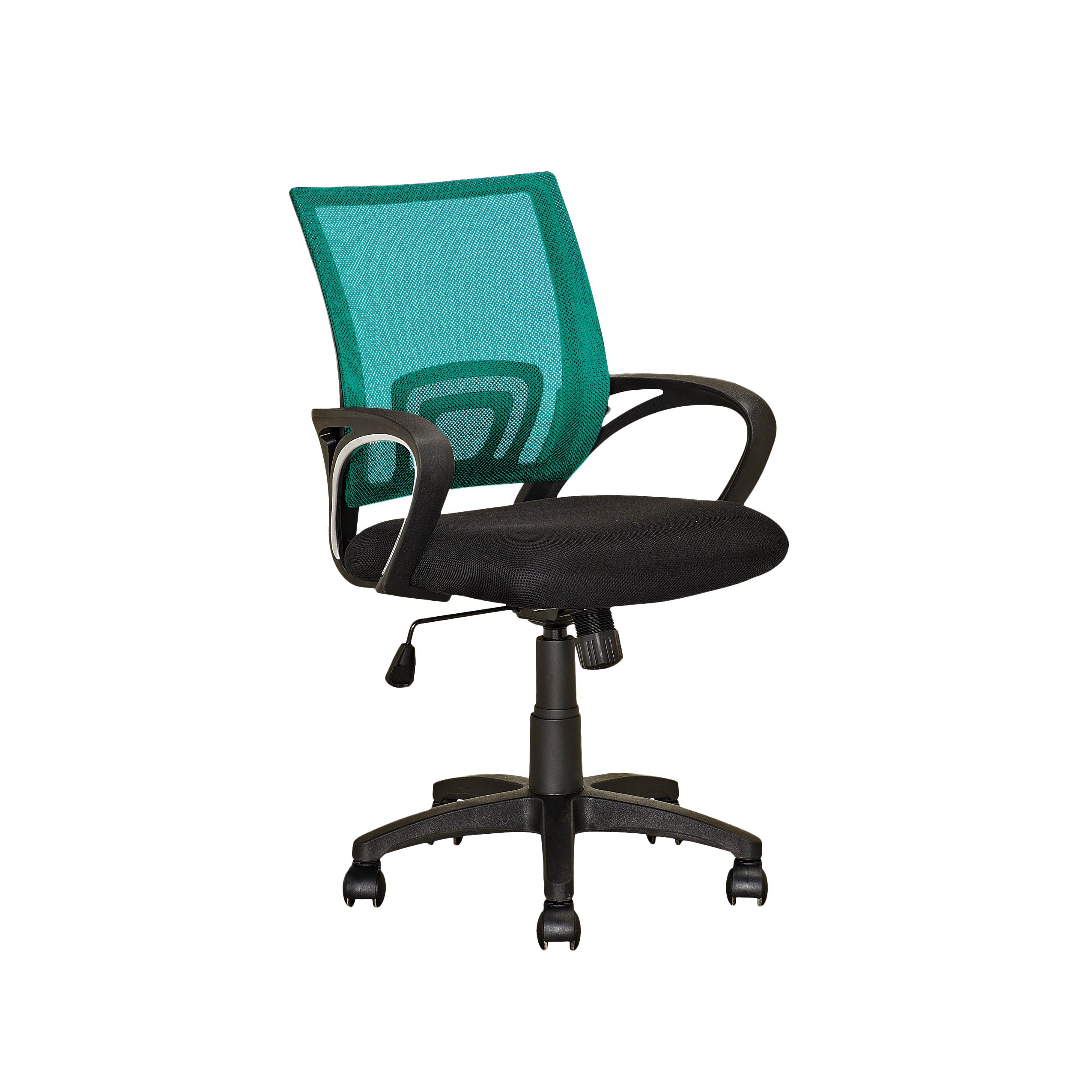 CorLiving Ergonomic Office Chair with Adjustable Height and Lumbar Support - Teal Blue Modern Workspace Chair for Home Office, Gaming, and Study Desk