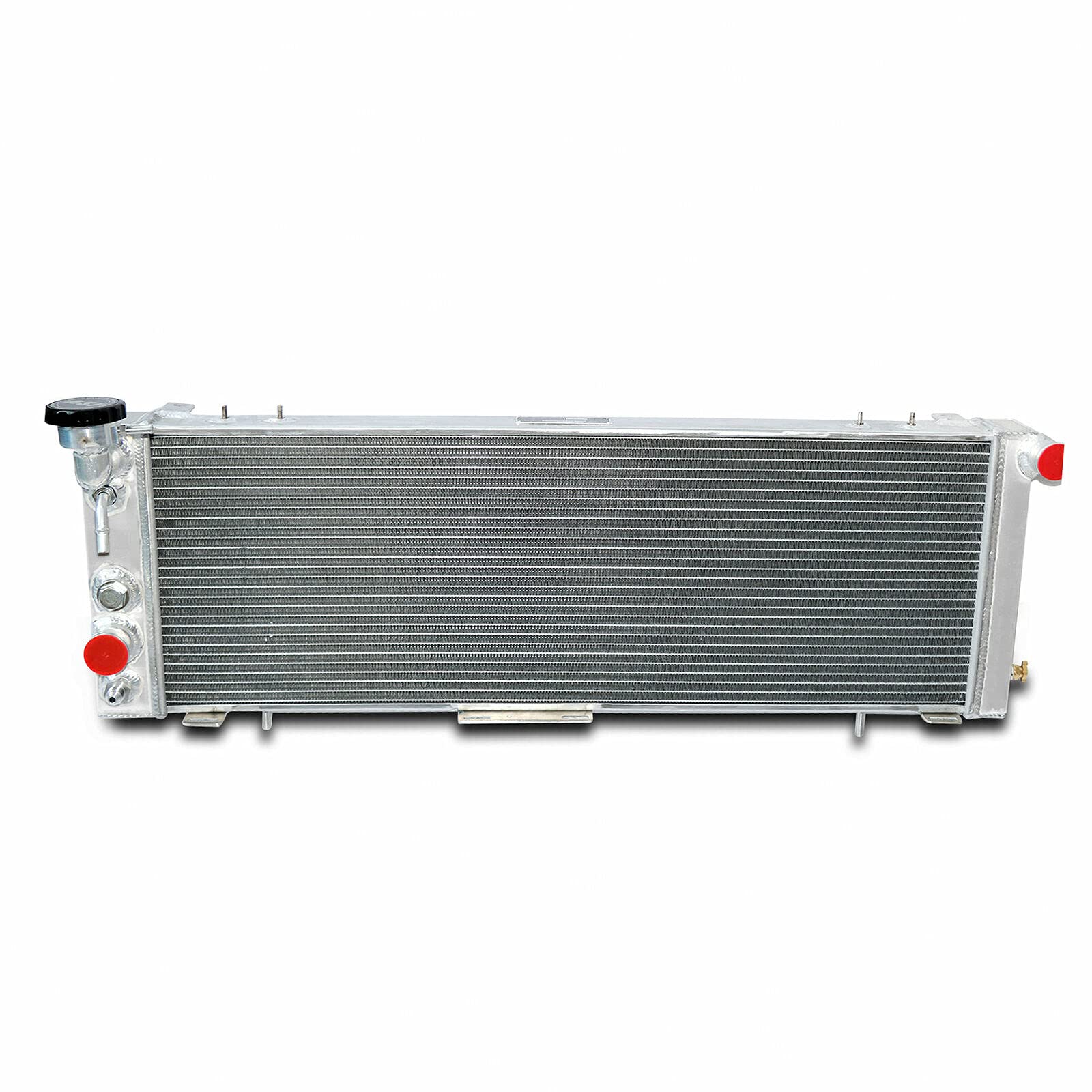 Full Aluminum Radiator for 1991-2001 Jeep Cherokee & Comanche 2.5L 4.0L L4 L6 Gas Engine - 1 Row Core Replacement Radiator with Shroud Fan Relay Kits - Perfect for Off-Roading, Daily Driving & Engine Cooling Upgrades