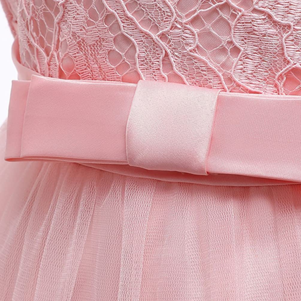 Christening Lace Flower Baby Girl Dress - Princess Formal Prom Tutu Ball Gown for Baptism, First Communion & Special Occasions