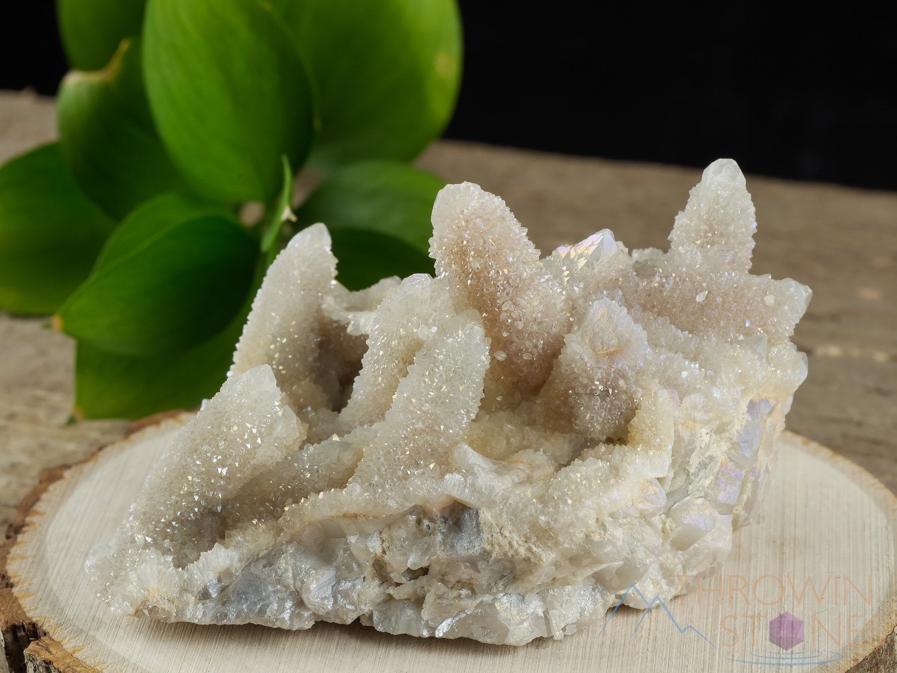 Rainbow Aura Quartz Crystal Cluster - Angel White Spirit Quartz for Healing, Meditation & Home Decor (R0431) | Metaphysical Crystal Gift for Spiritual Growth & Positive Energy