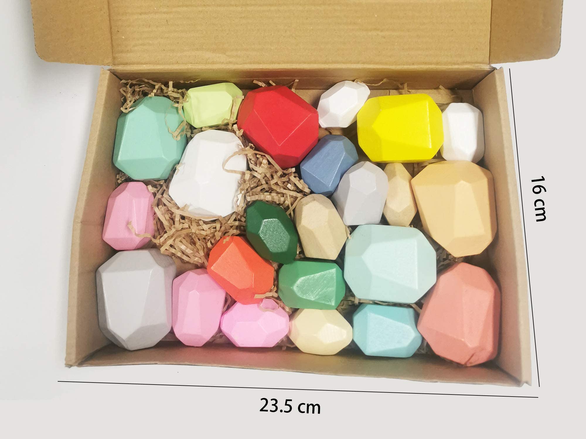 Wooden Stacking Stones Game - 22PCS Colorful Wooden Balancing Blocks, Educational Stacking Building Toys for Kids Ages 3-5 | Perfect for Preschool Learning, Family Game Night & Montessori Classroom Activities