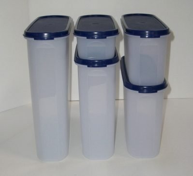 Tupperware Modular Mates Super Oval Pantry Set - 5-Piece Airtight Food Storage Containers for Kitchen Organization | Perfect for Dry Goods, Baking Ingredients & Pantry Storage