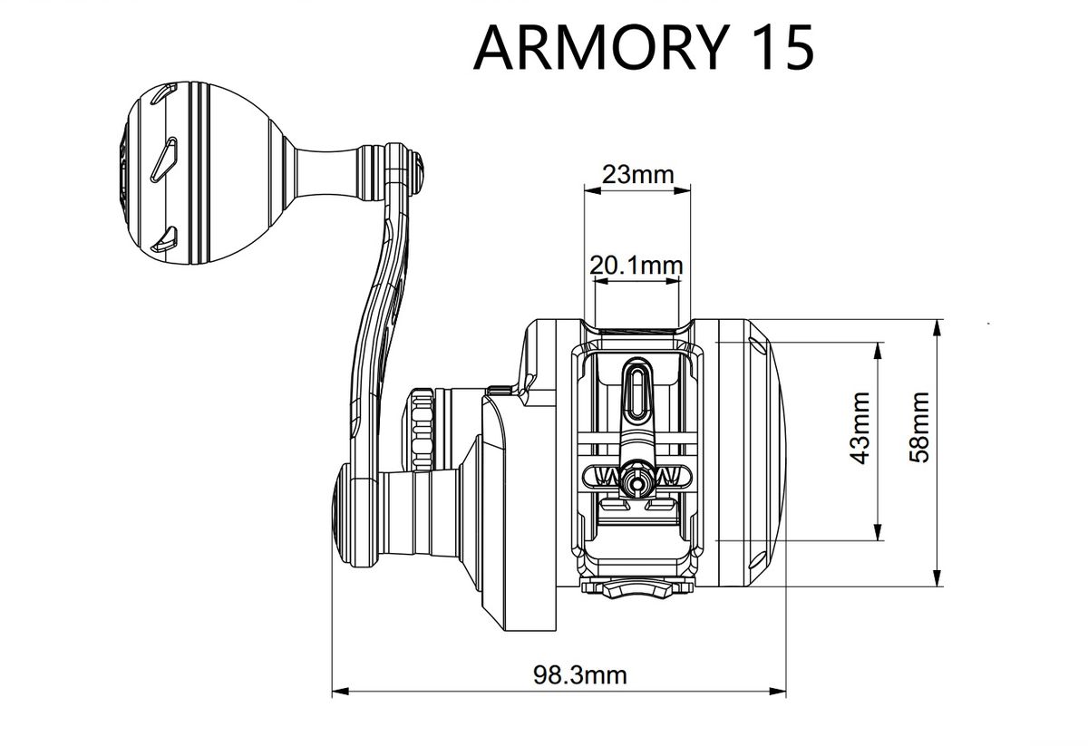 Maxel Armory Wind Conventional Fishing Reels - Saltwater & Freshwater Fishing Gear for Offshore, Surf, and Pier Angling
