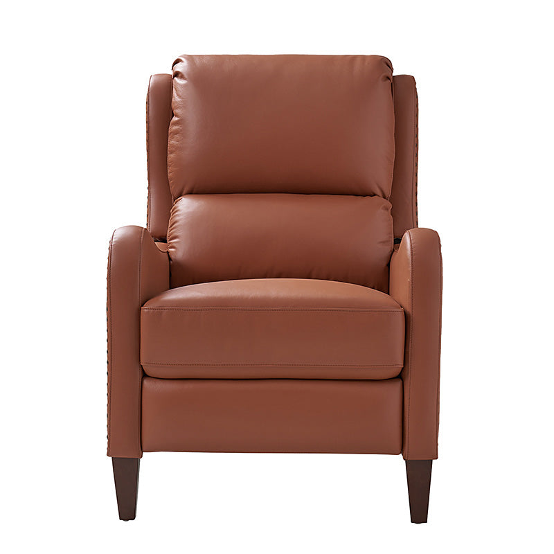Deliat Genuine Leather Recliner Chair - Premium Comfort for Living Room, Home Theater & Office - Adjustable Footrest & Lumbar Support - Brown PU Leather Sofa for Relaxation & Entertainment