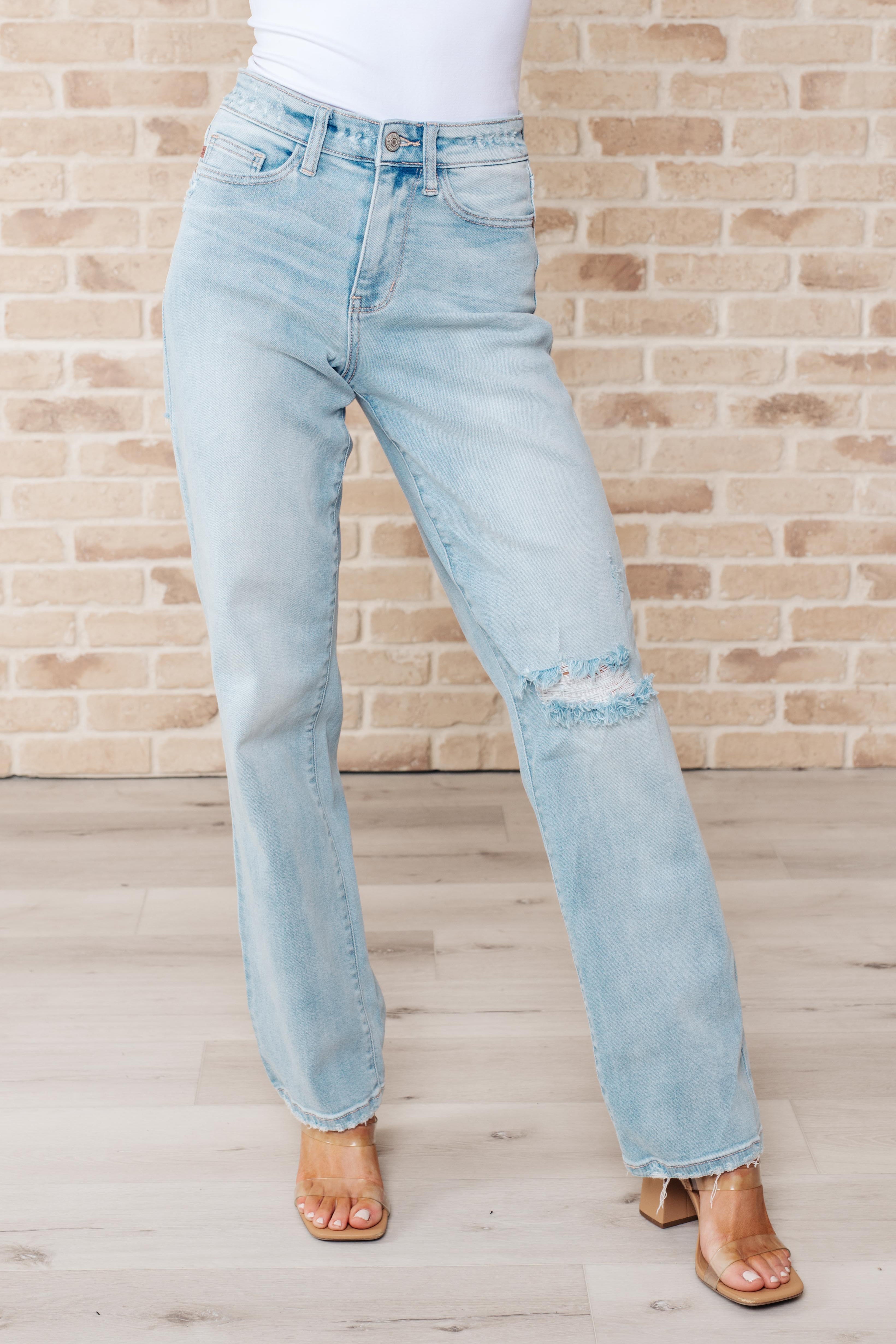 Parker High Rise 90's Straight Jeans for Women - Vintage Retro Denim Pants with Stretch Comfort | Perfect for Casual Wear, Street Style & Everyday Outfits