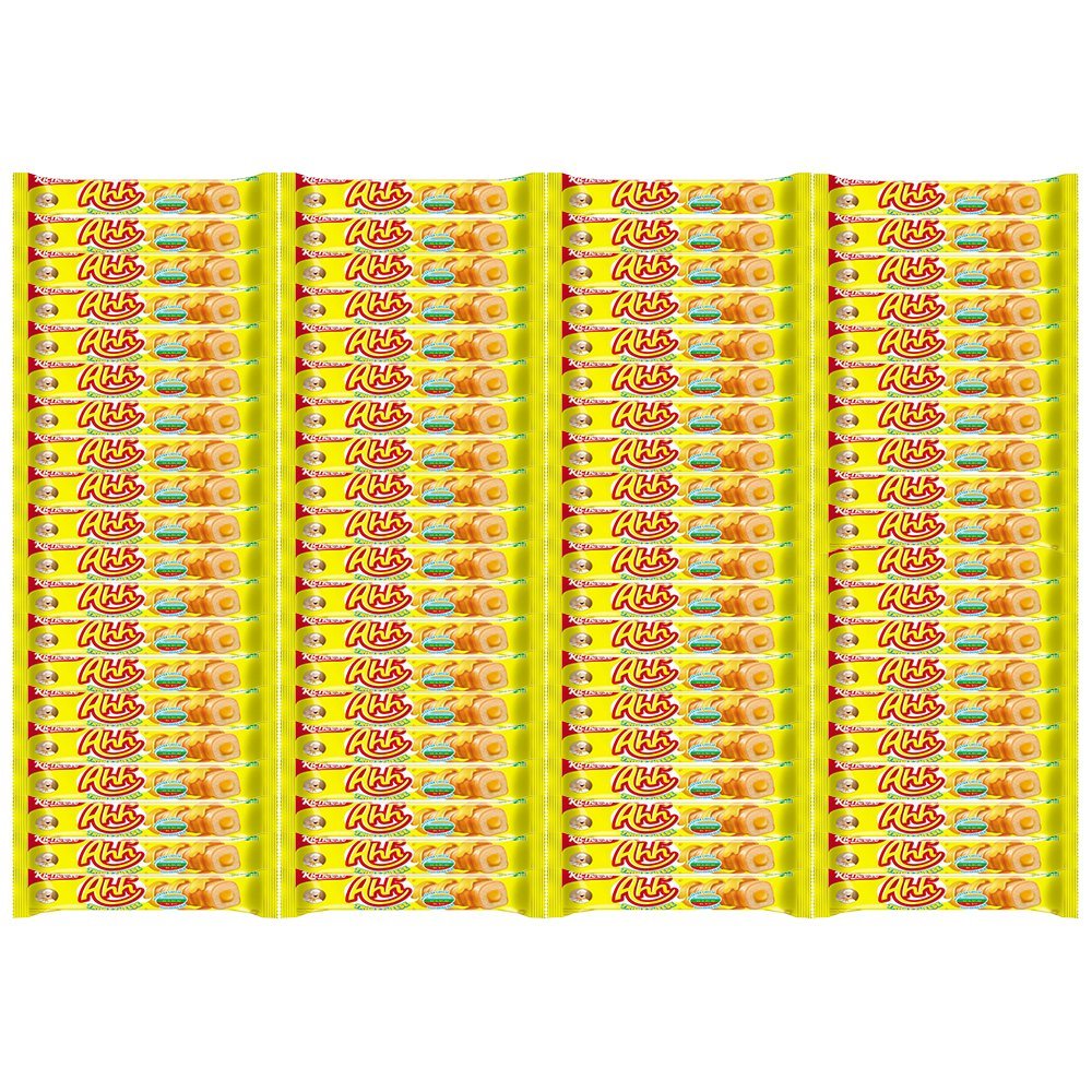 Nabati Richeese Ahh Triple Cheese Roll Snacks - 80 Pieces Pack | Delicious Cheese-Flavored Wafer Rolls | Perfect for Parties, School Lunches & Office Snacks