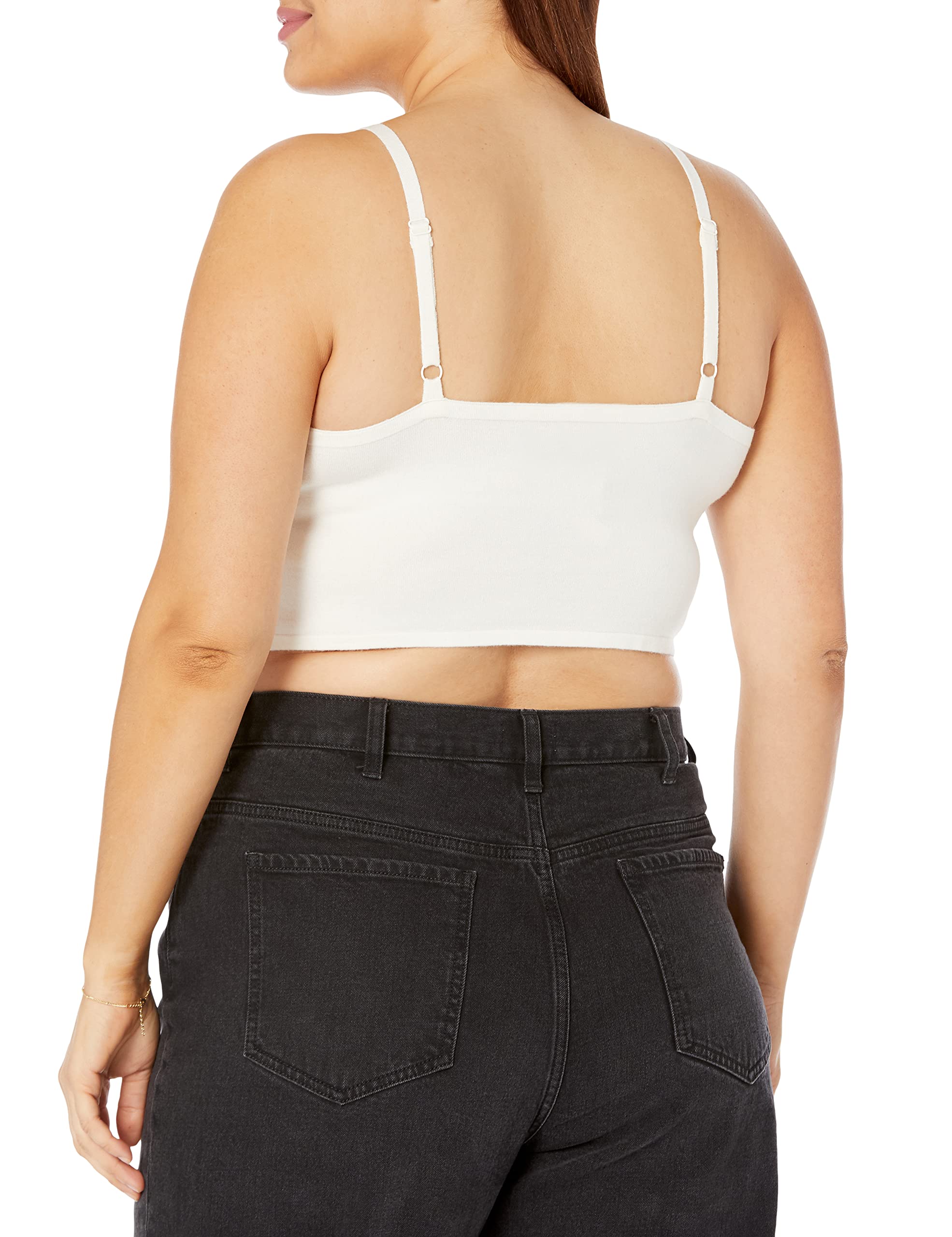 The Drop Women's Raquel Cinched Cropped Sweater Cami Top | Sexy Casual & Layering Piece for Date Night, Girls Night Out & Fall Outfits
