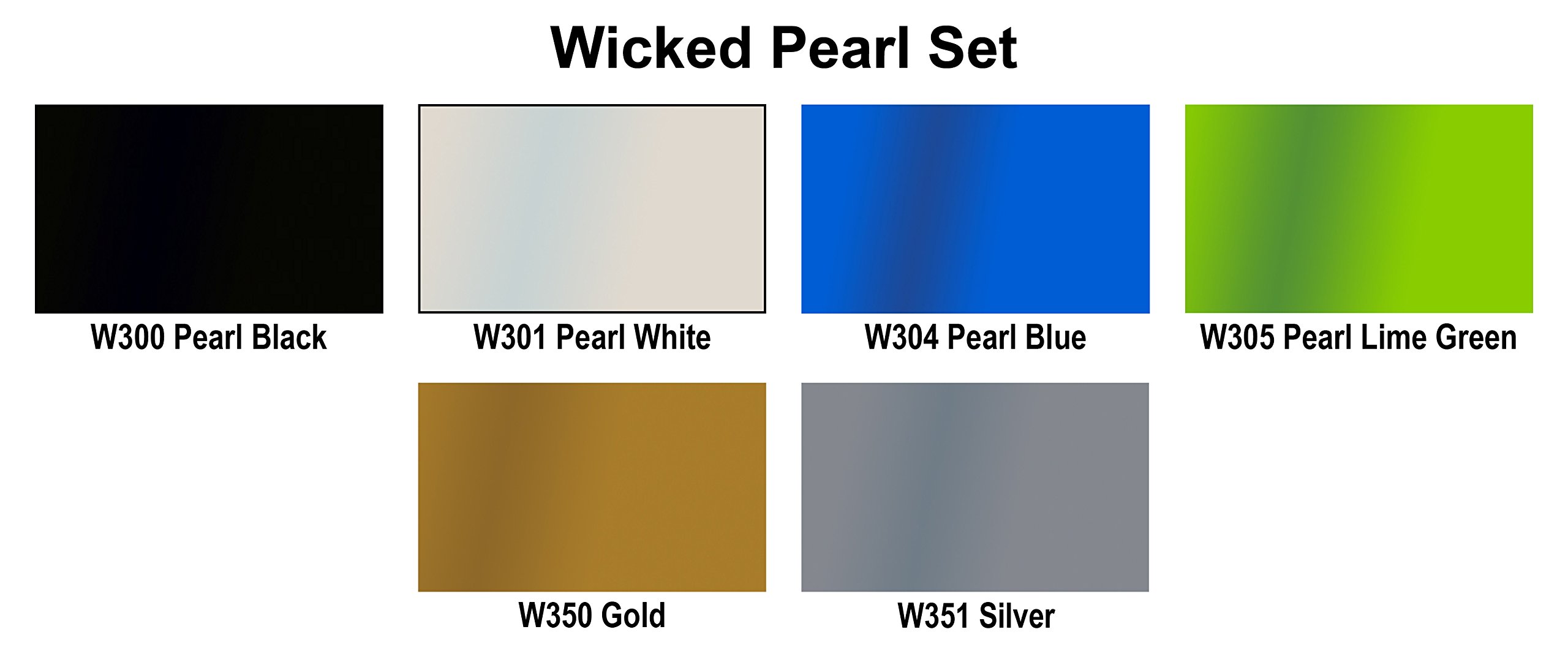 Wicked Colors 2-Oz Airbrush Paint Set - Pearl Finish for Model Kits, Automotive & Custom Art Projects | High-Quality Airbrush Colors for Hobbyists & Professionals