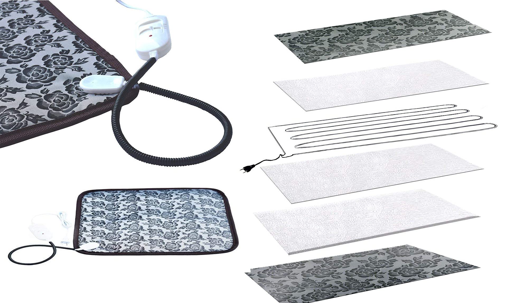 Electric Pet Heating Pad for Dogs & Cats - Waterproof & Adjustable for Indoor Use