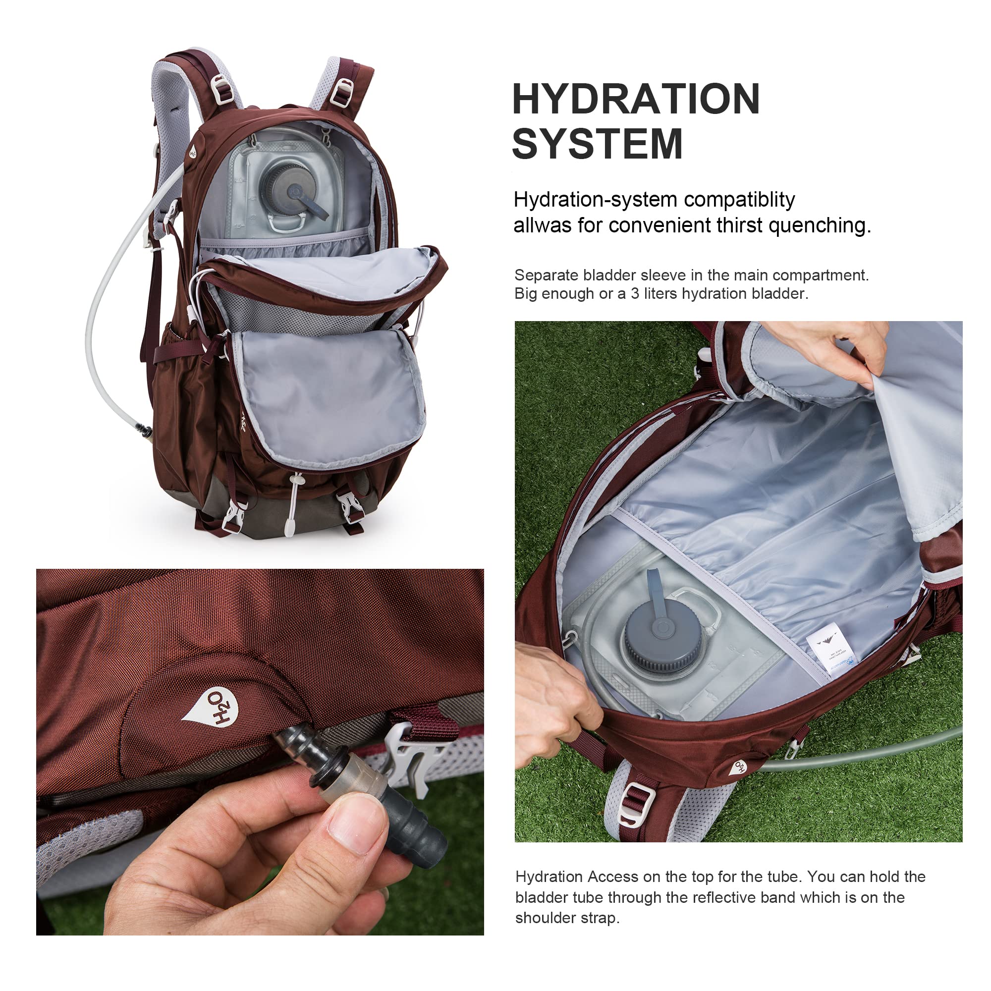 MOUNTAINTOP 40L Women's Hiking Backpack - Waterproof for Camping & Travel