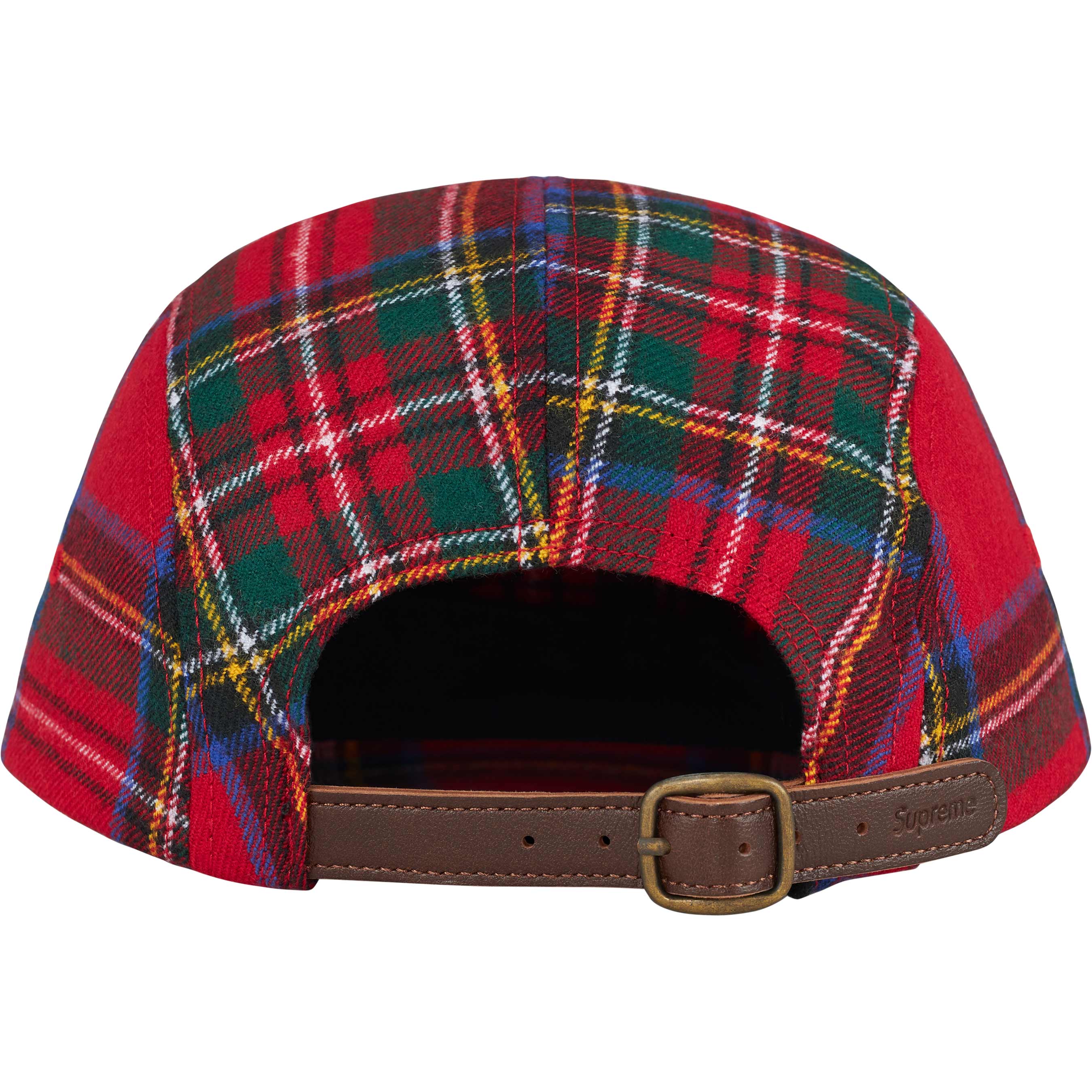 Supreme Lochcarron Camp Cap - Red Plaid Adjustable Dad Hat for Men & Women - Perfect for Outdoor Activities, Hiking, and Streetwear Fashion