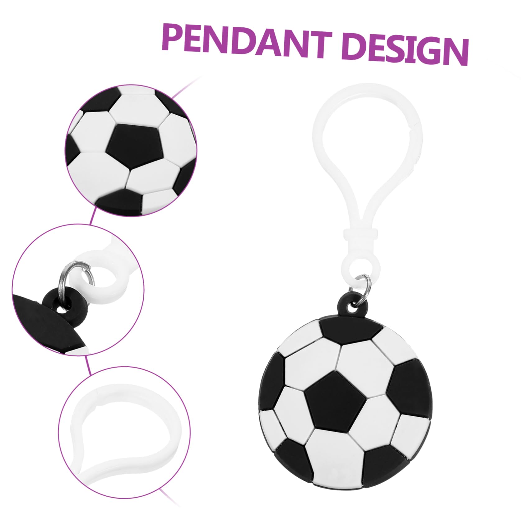 TOGEVAL 10Pcs Adorable Soccer Keychain Set - Mini PVC Sports Keychains for Boys, Backpack Accessories & Team Spirit Gifts (Perfect for Soccer Fans, Game Day Favors & School Supplies)