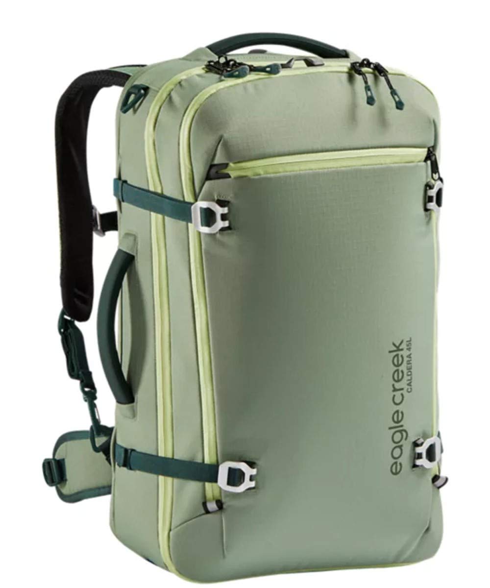 Eagle Creek Caldera 45L Travel Backpack - Lightweight Hiking & Camping Pack for Outdoor Adventures in Mossy Green