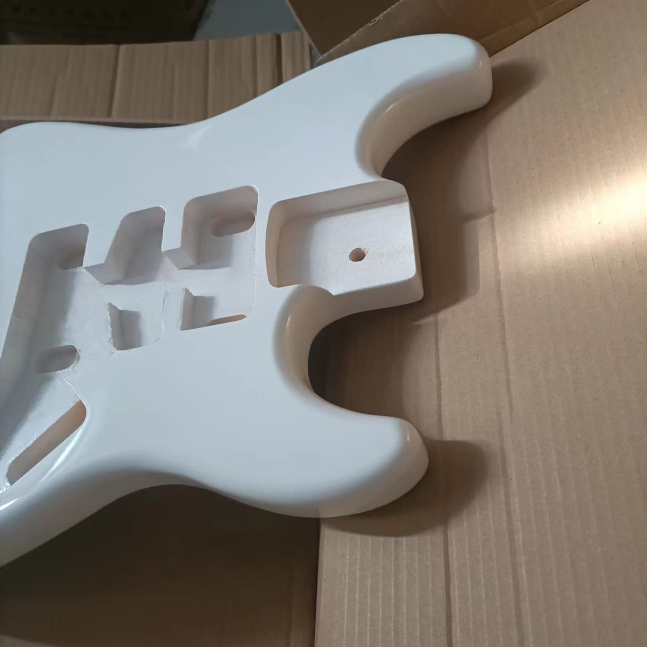 Fender ST Strat Electric Guitar Body - DIY Poplar HSH Replacement Part in White | Perfect for Guitar Upgrades, Custom Builds & Repair Projects