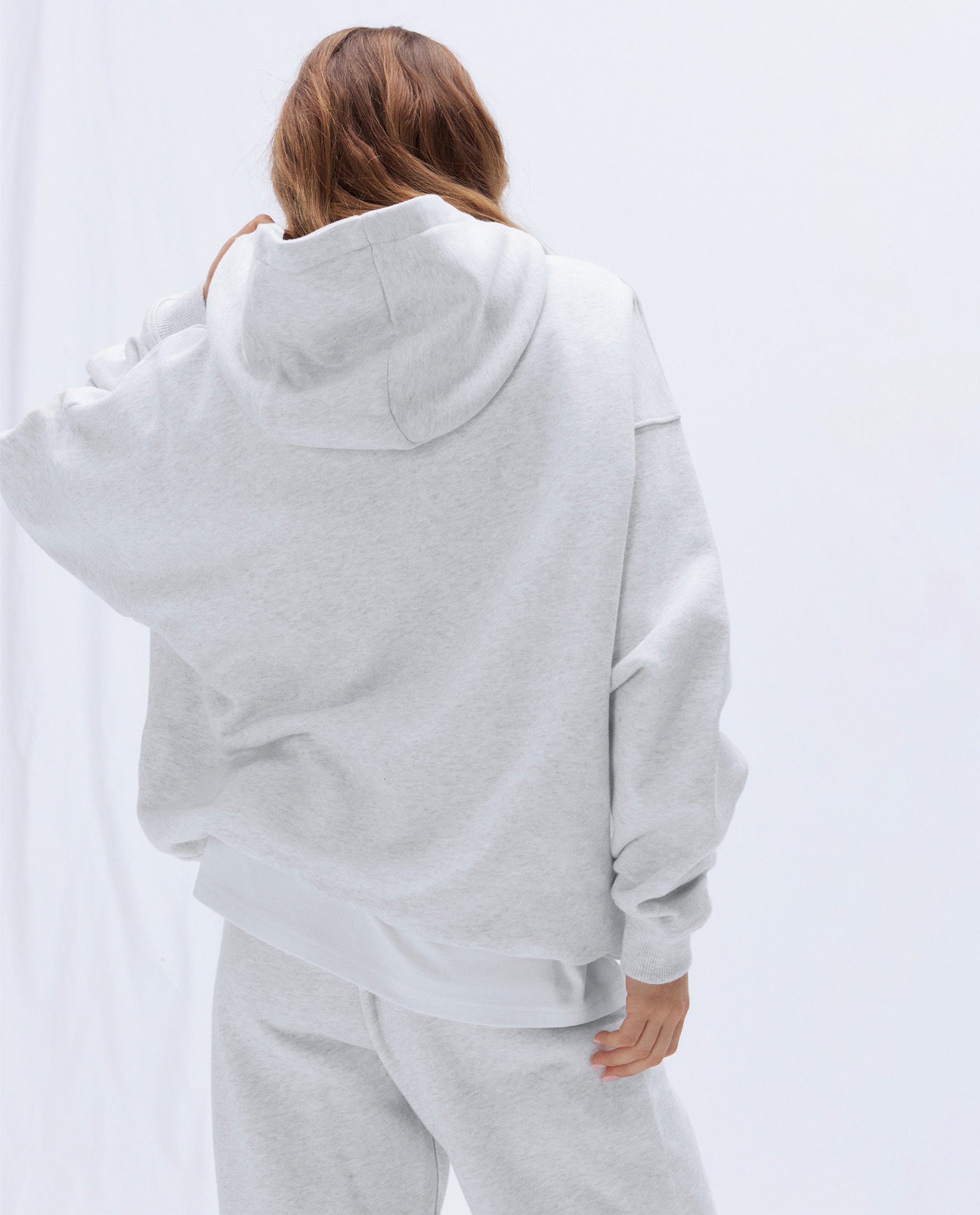 ADA Oversized Hoodie - Light Grey Melange | Cozy Unisex Pullover for Men & Women | Perfect for Casual Wear, Loungewear & Street Style