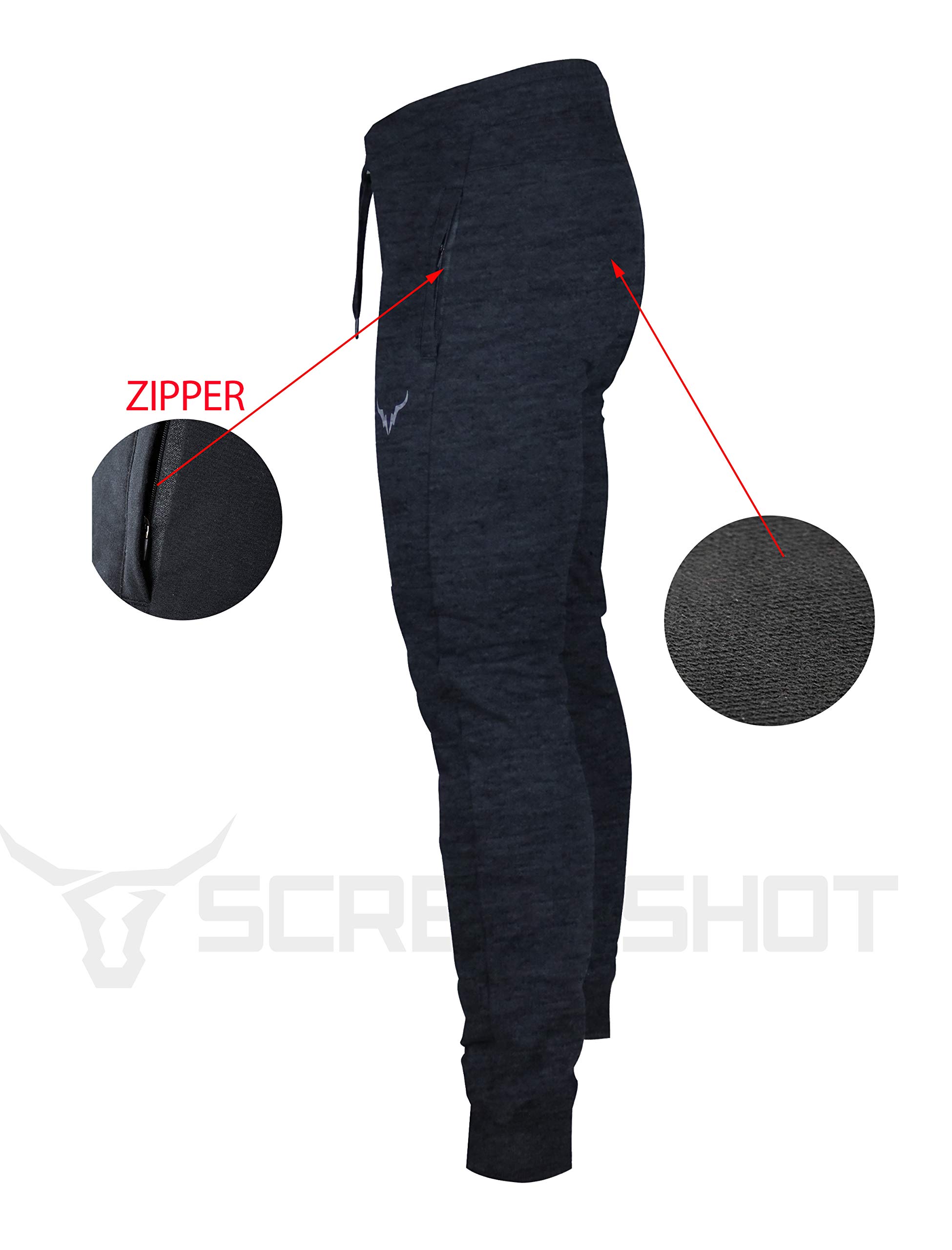 SCREENSHOT Men's Premium Slim Fit Workout Pants - Athletic Jogger Gym Sweatpants for Running, Training & Casual Wear | Moisture-Wicking & Stretchable Fitness Pants