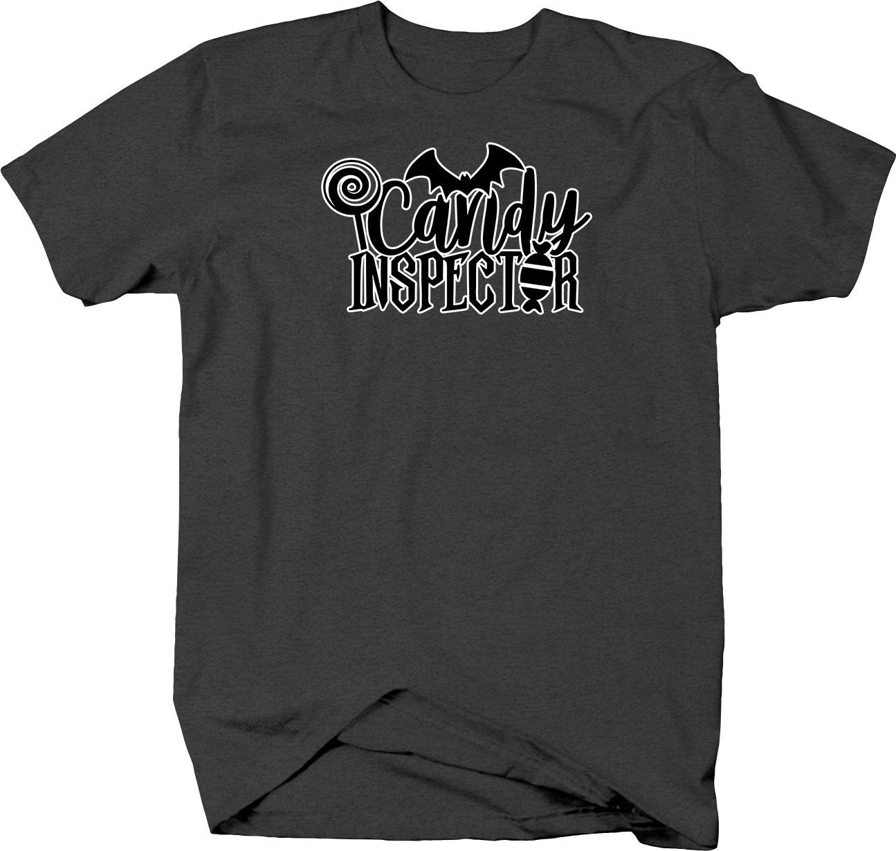 Halloween Candy Inspector Dad T-Shirt for Men - Dark Gray | Funny Costume & Party Outfit for Trick or Treating